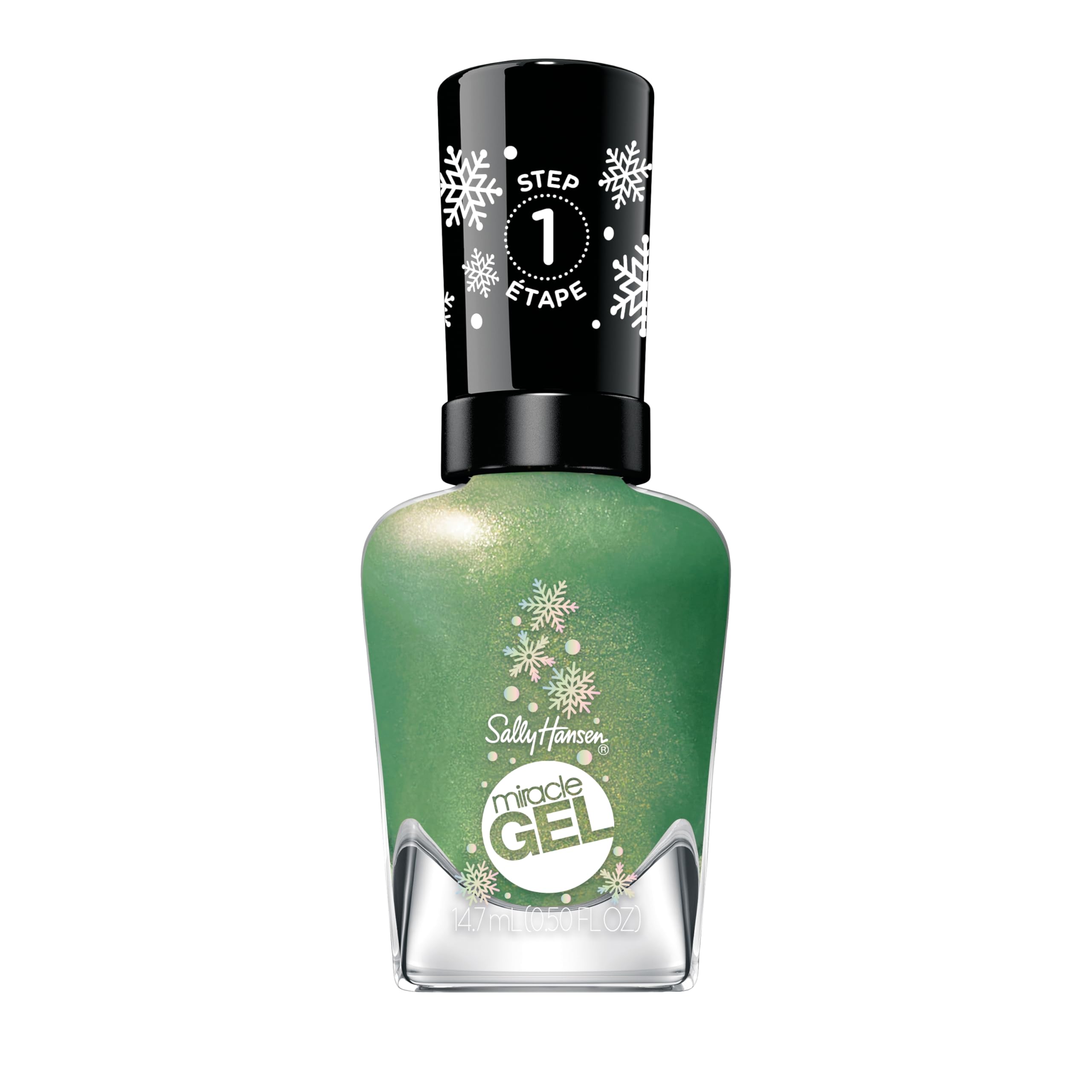 Sally Hansen Miracle Gel, Under the Tree, Long Lasting, Gel-Like Formula, No UV Lamp Needed, Green Glitter Nail Polish