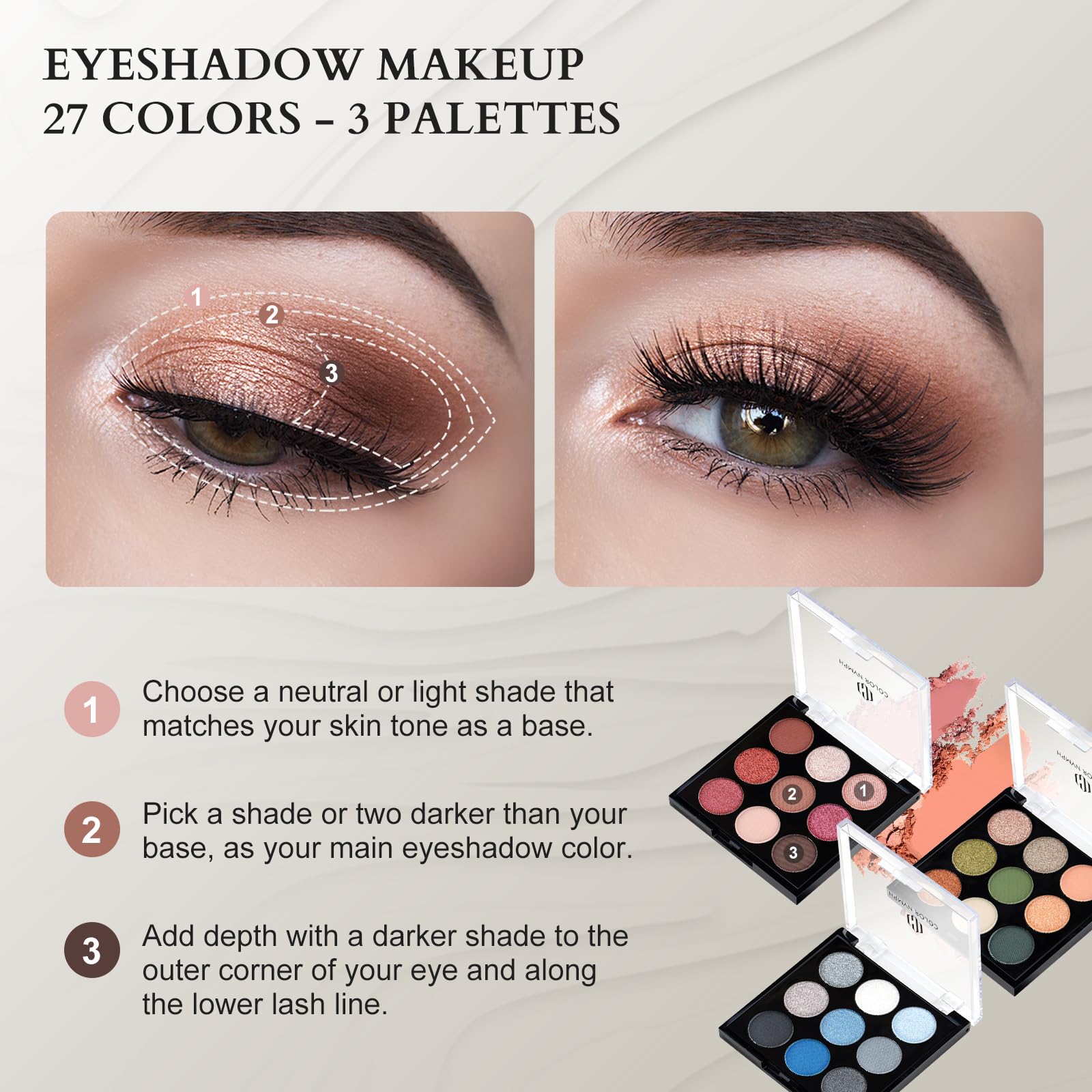 Color Nymph Makeup Sets for Teens Girls Women, Professional Makeup Kits All In One Makeup Set Storage Train Case, Beginner Full