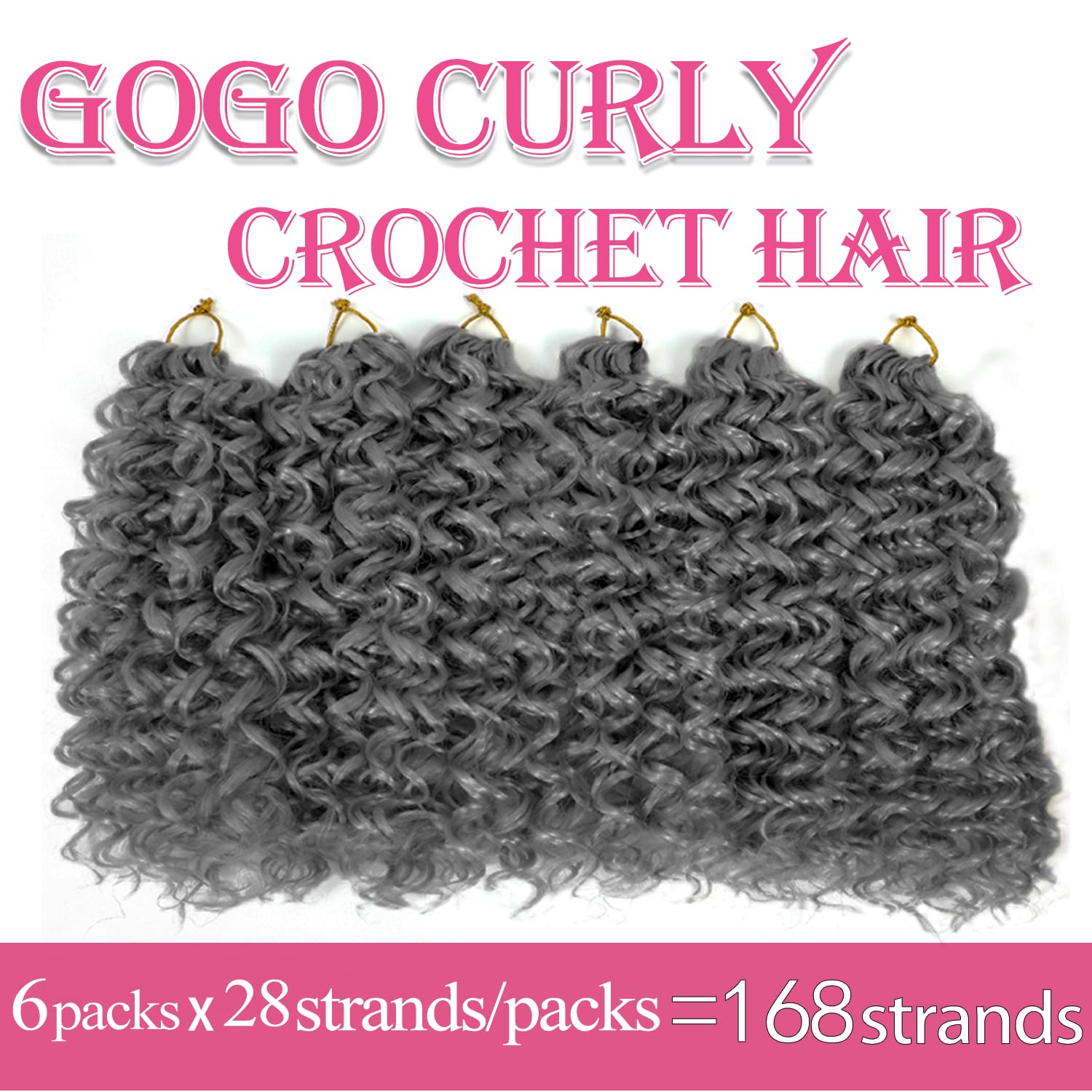 Gogo Curl Crochet Hair 8 Inch Short Curly Crochet Hair For Black Women Beach Curl Water Wave Curly Crochet Braids Hair, Deep Wav