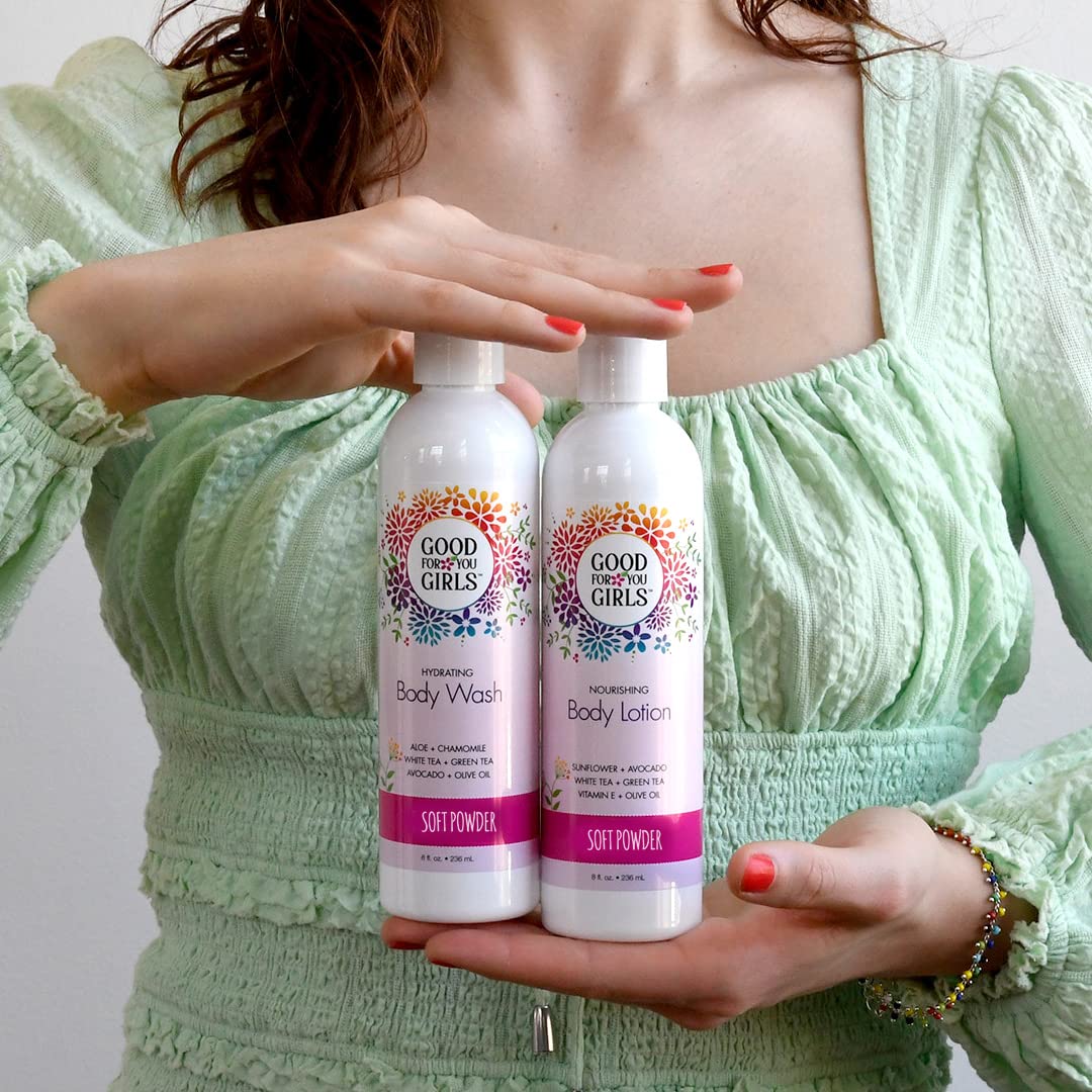 Good For You Girls Natural Body Wash With Aloe, Avocado & Jojoba Oils,Shower Gel Body Wash For Girls To Adults, Vegan And Parabe