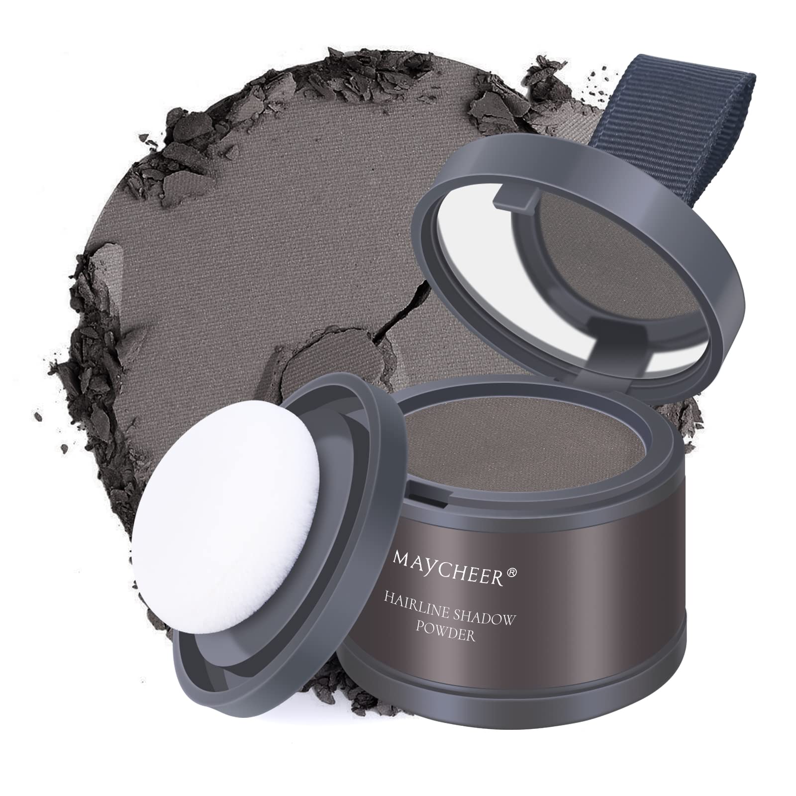 Freeorr Root Touch Up Hair Powder - Hairline Shadow For Thinning Hair, Gray Hair Coverage For Women And Men - Dark Tan