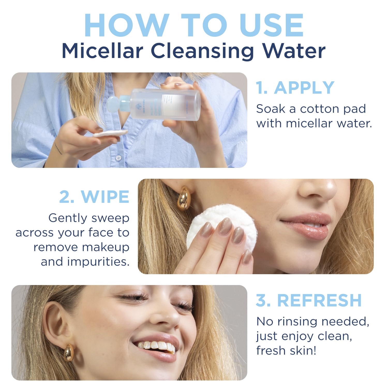 Tree of Life Beauty Micellar Cleansing Water (6.8fl oz) - Micellar Water Makeup Remover with Niacinamide, Vitamin B5, Glycerin -