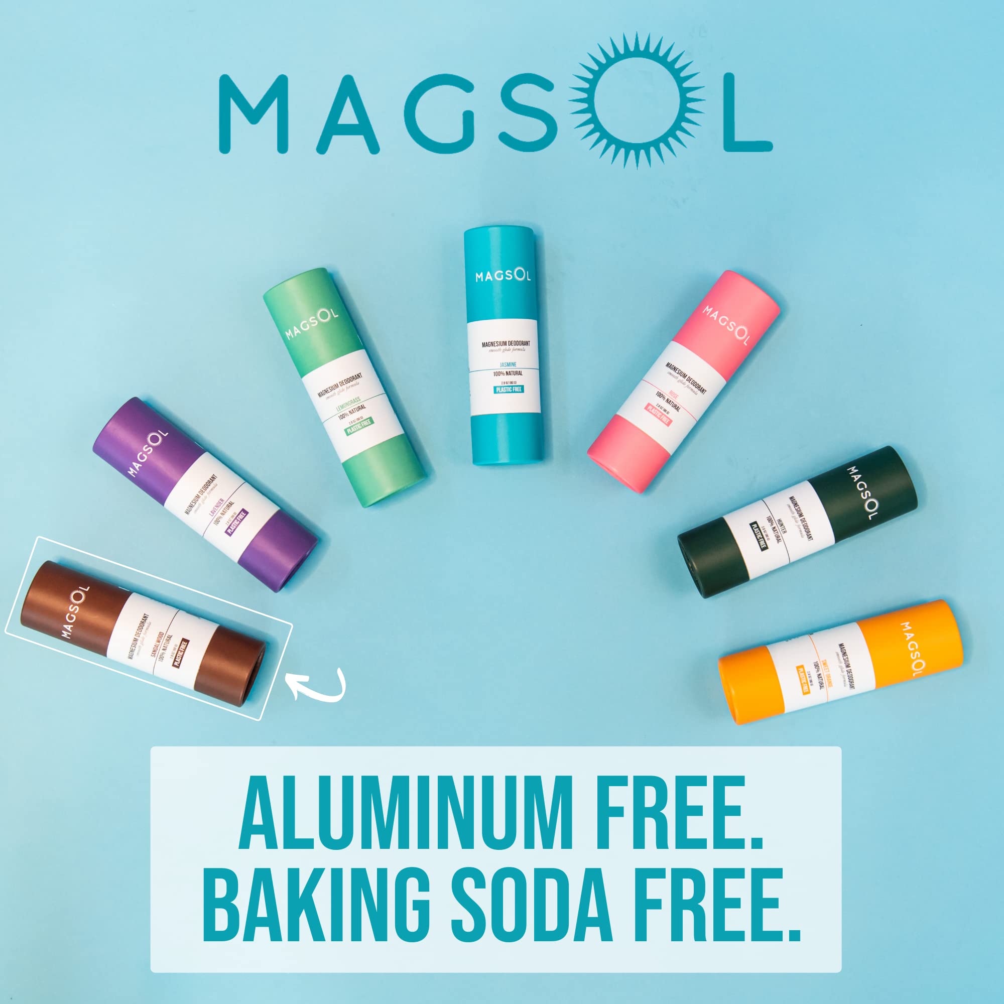 MAGSOL Natural Deodorant for Men & Women - Mens Deodorant with Magnesium - Perfect for Ultra Sensitive Skin, Aluminum Free Deodo