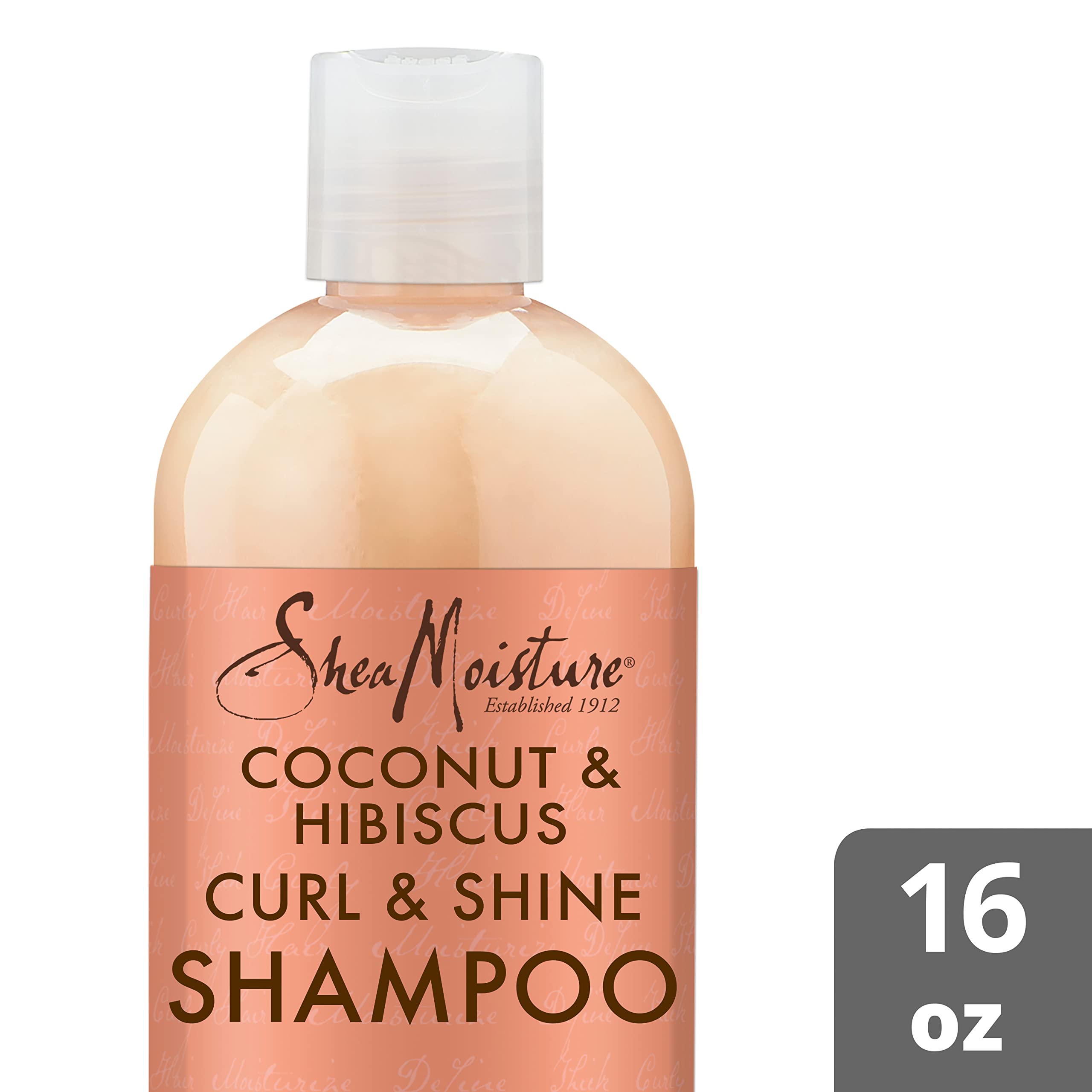 Shea Moisture Curly Hair Products, Coconut & Hibiscus Curl & Shine Shampoo, Shea Butter, Coconut Oil, Vitamin E, Sulfate Free Sh