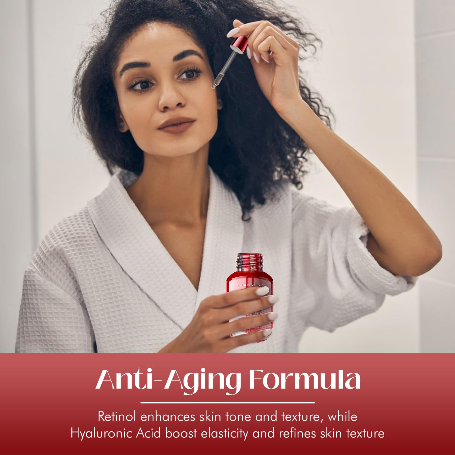 Retinol Serum For Face - Anti Aging, Lifting, Replenishing & Moisturizing Korean Facial Serum - Reduces Wrinkles, Fine Lines & C