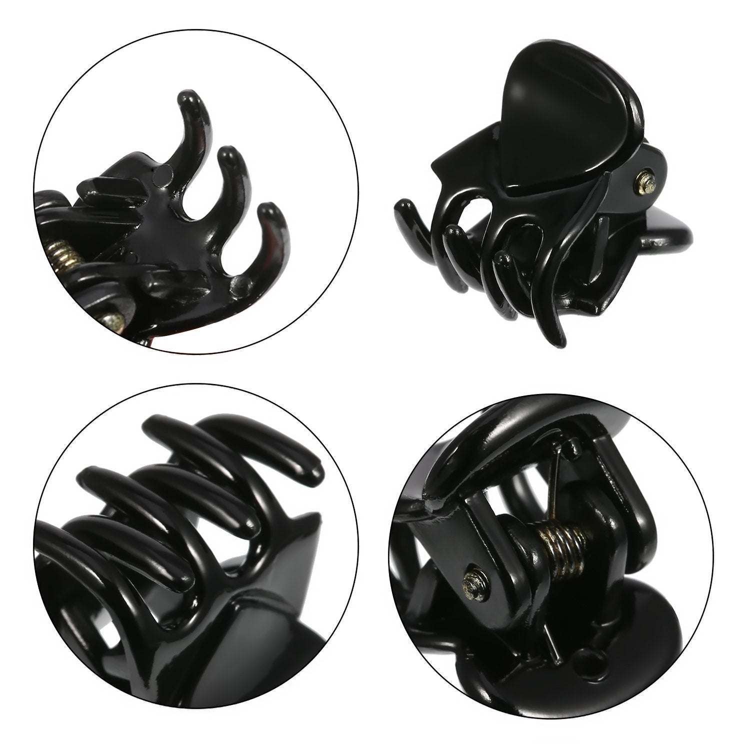 Hotop 24 Pcs Mini Butterfly Hair Clips Small Hair Clips Tiny Hair Claws Pins Clamps Plastic For Women Hair (Black)