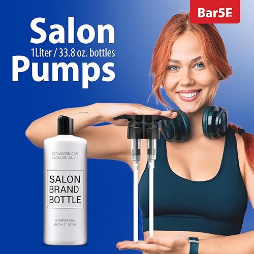 Bar5F N18S Dispensing Pump For Shampoo, Conditioner, Lotion, Etc,. Fits 1'' Inch Bottle Necks, Pack Of 2