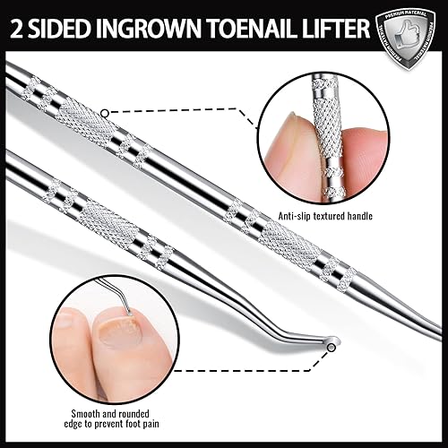 Ingrown Toenail Tools Kit, Ingrown Toenail Clippers, Ingrown Toenail File And Lifters, Teenitor Professional Nail Treatment Pedi