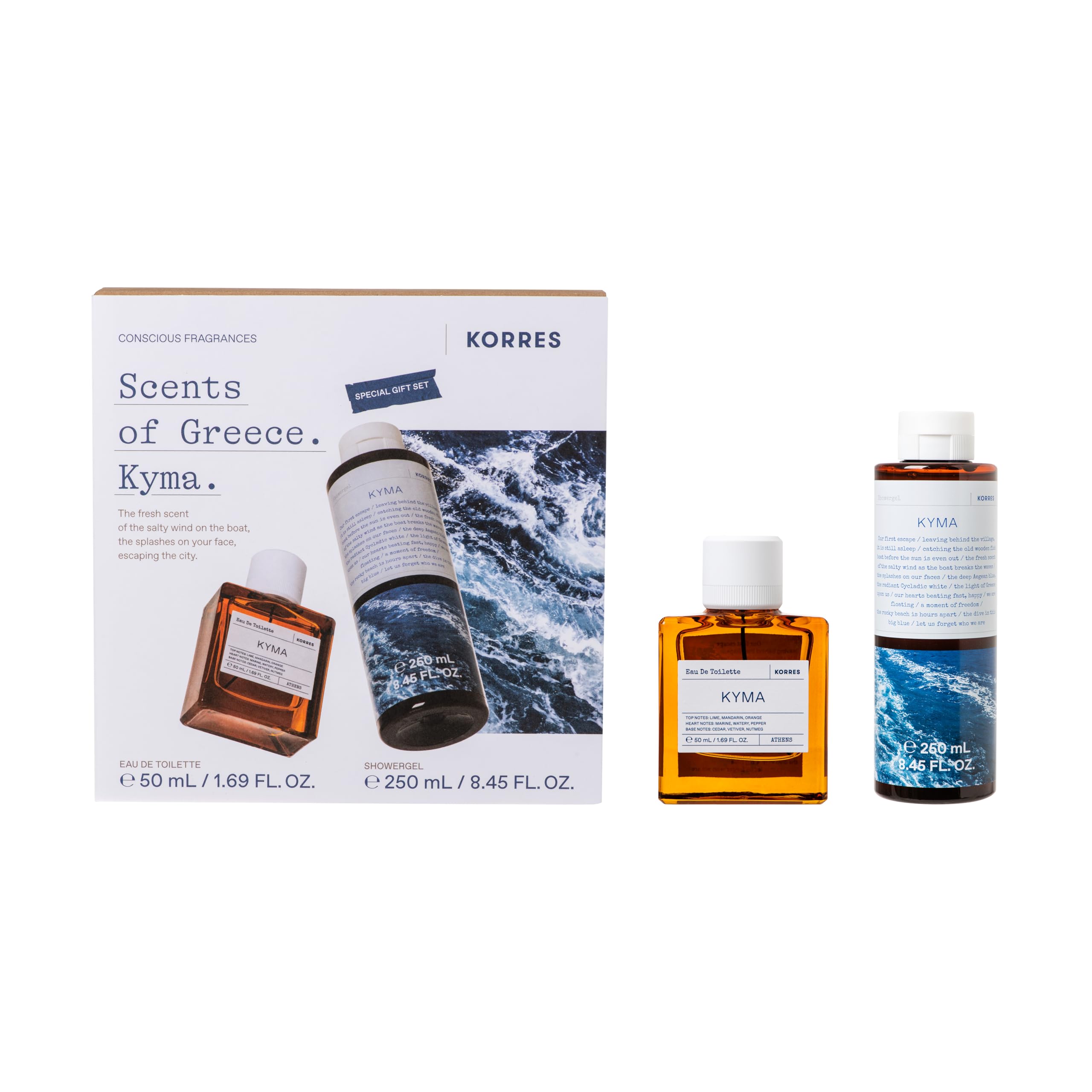 KORRES SET LEFKO EDT 50ML & SGEL 250ML