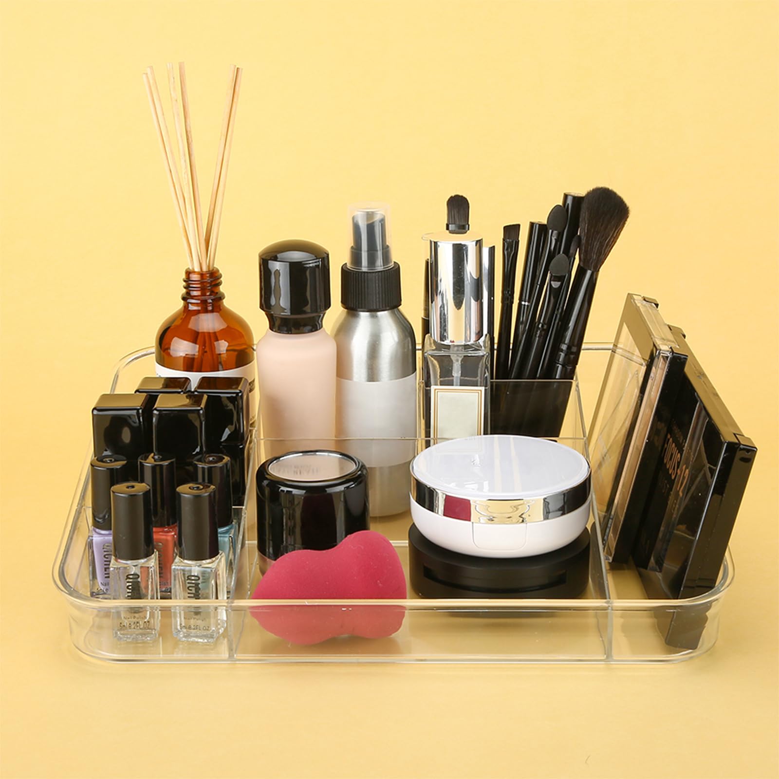 Sunficon Makeup Tray Organizer Cosmetic Display Case Office Stationery Storage Holder Countertop Storage Unit Makeup Box For Bat