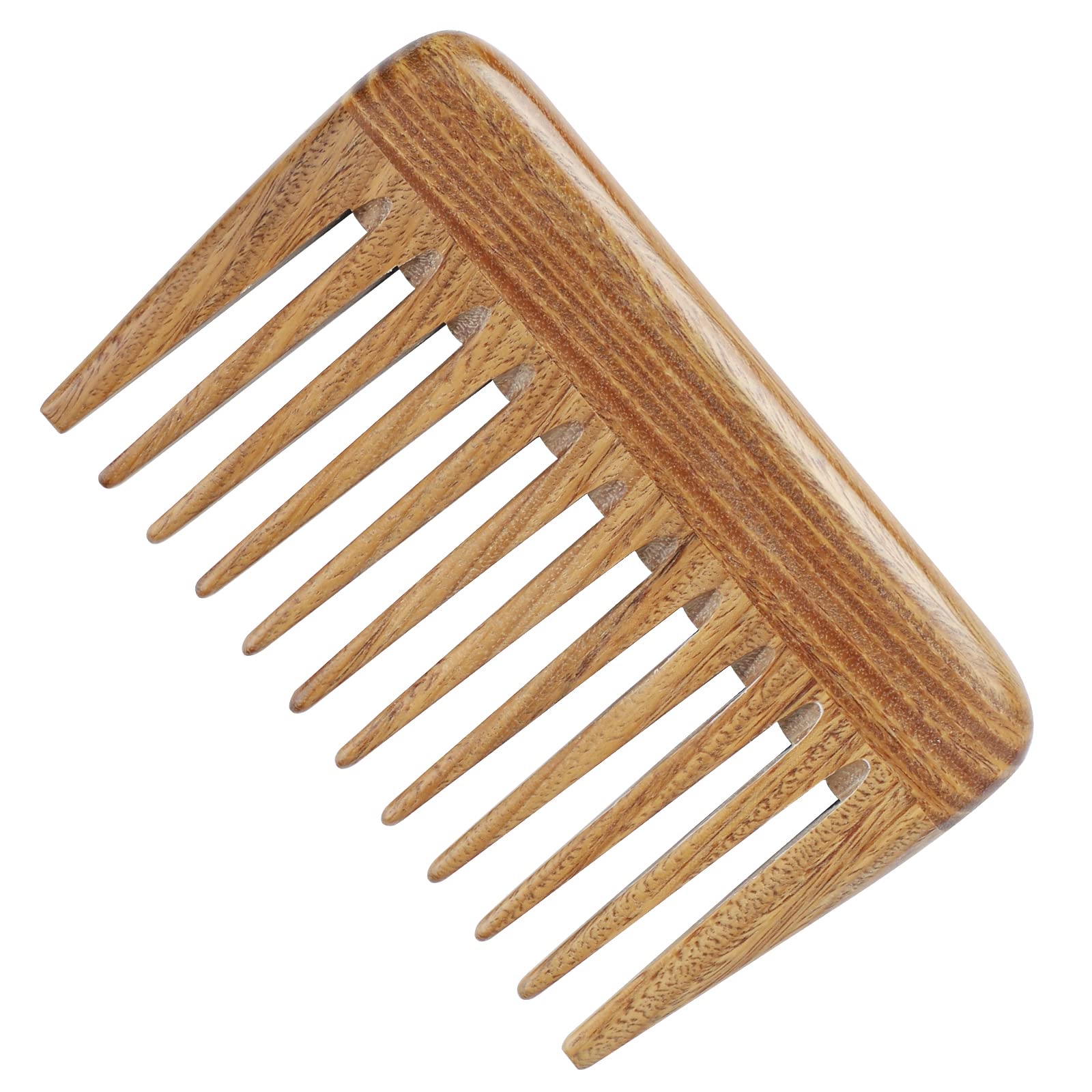 Onedor Sandalwood Hair Comb - Extra Wide Tooth Mini Pocket Comb, Anti-Static, Natural Brown, Model HA-539