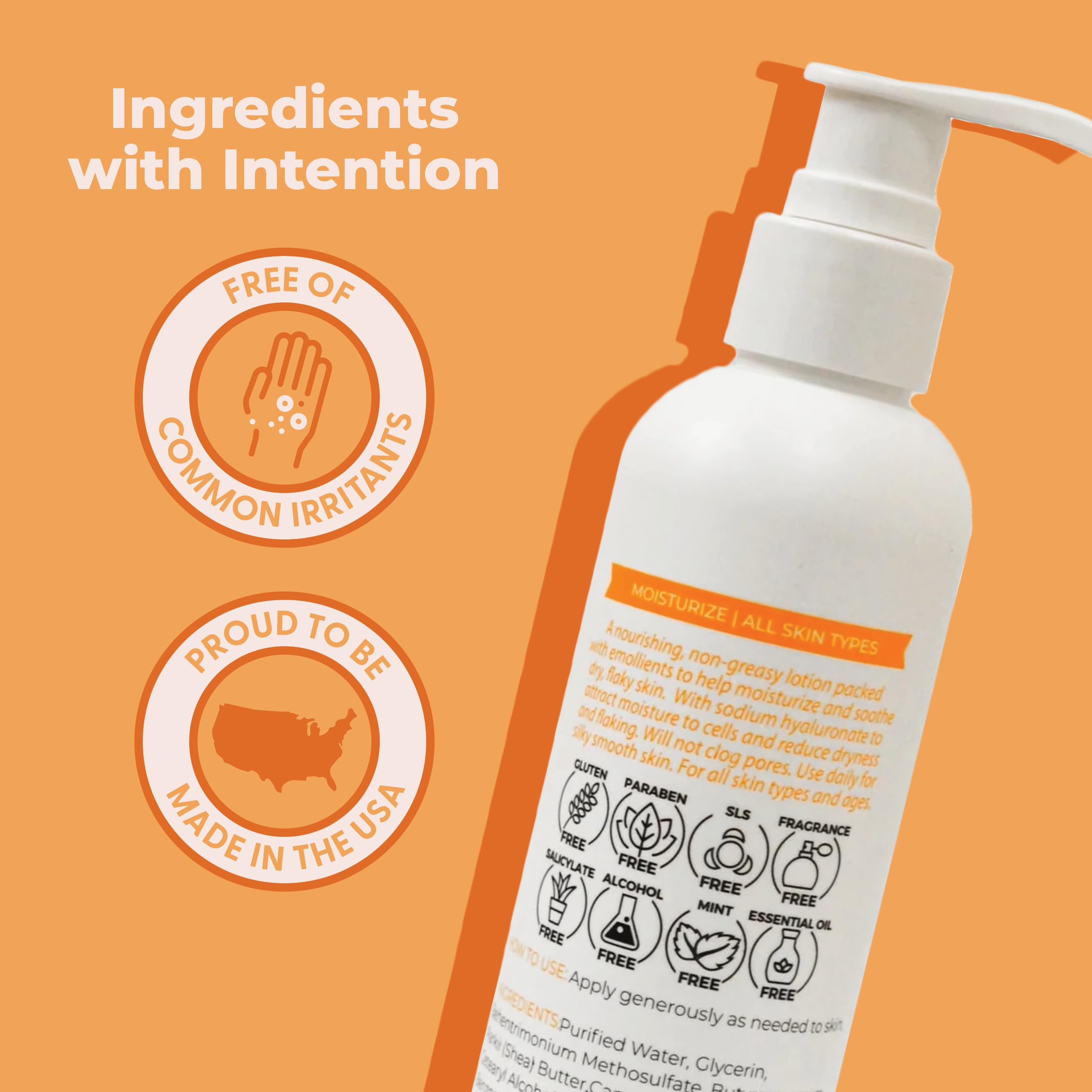 Cleure Body Lotion for Sensitive Skin - Daily Moisturizer with Shea Butter & Vitamin E - Fragrance Free, Gluten Free, Paraben Fr