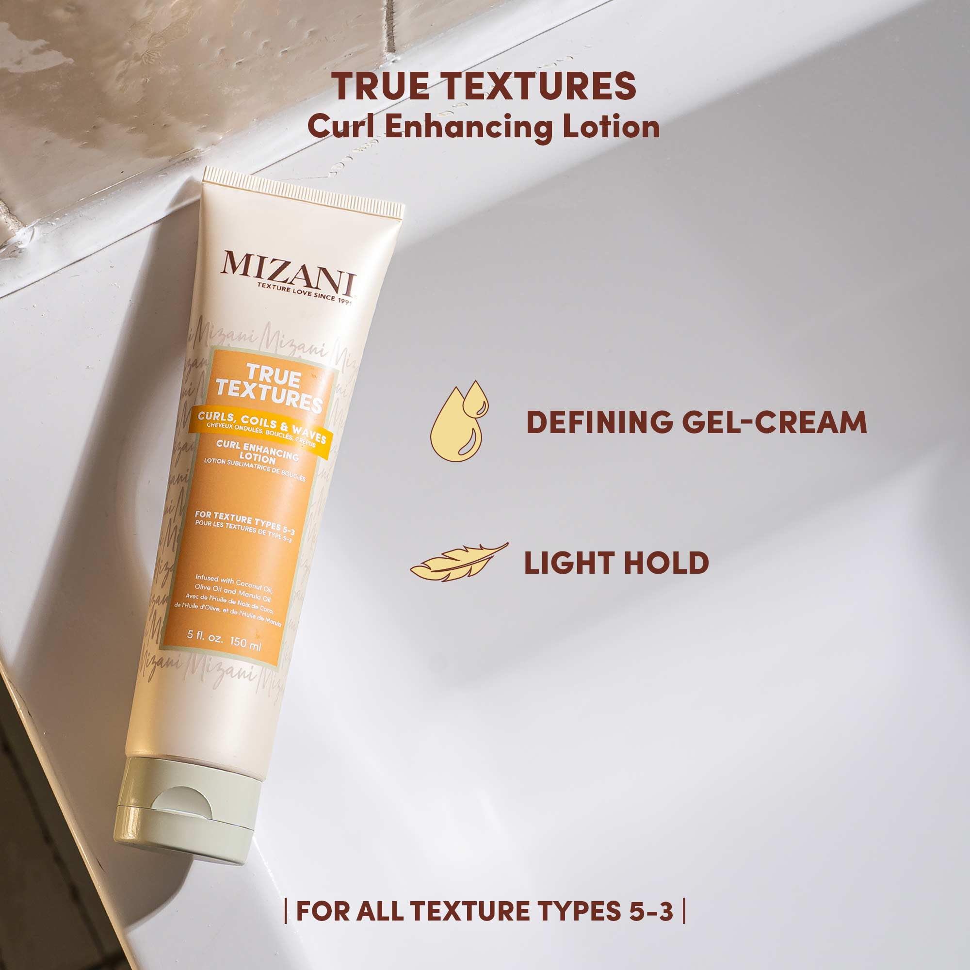 Mizani True Textures Curl Defining Cream  Curl Enhancing Lotion  Moisturizes and Smooths Hair for Soft and Crunch Free Curls  Fo