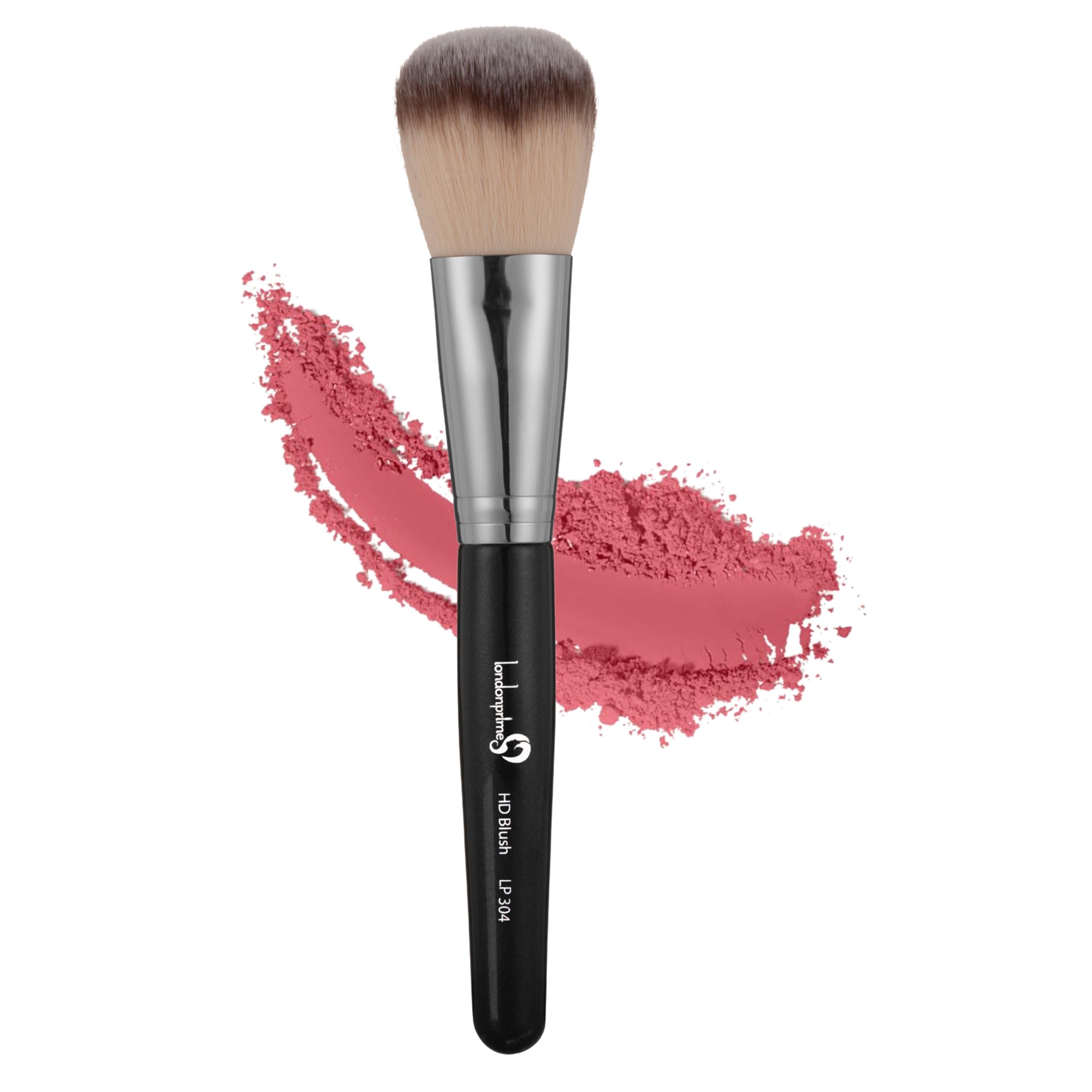London Prime Hd Blusher Brush  Soft Synthetic Bristles  Professional Makeup Tool For Cheeks  Precise Blush And Contour Applic