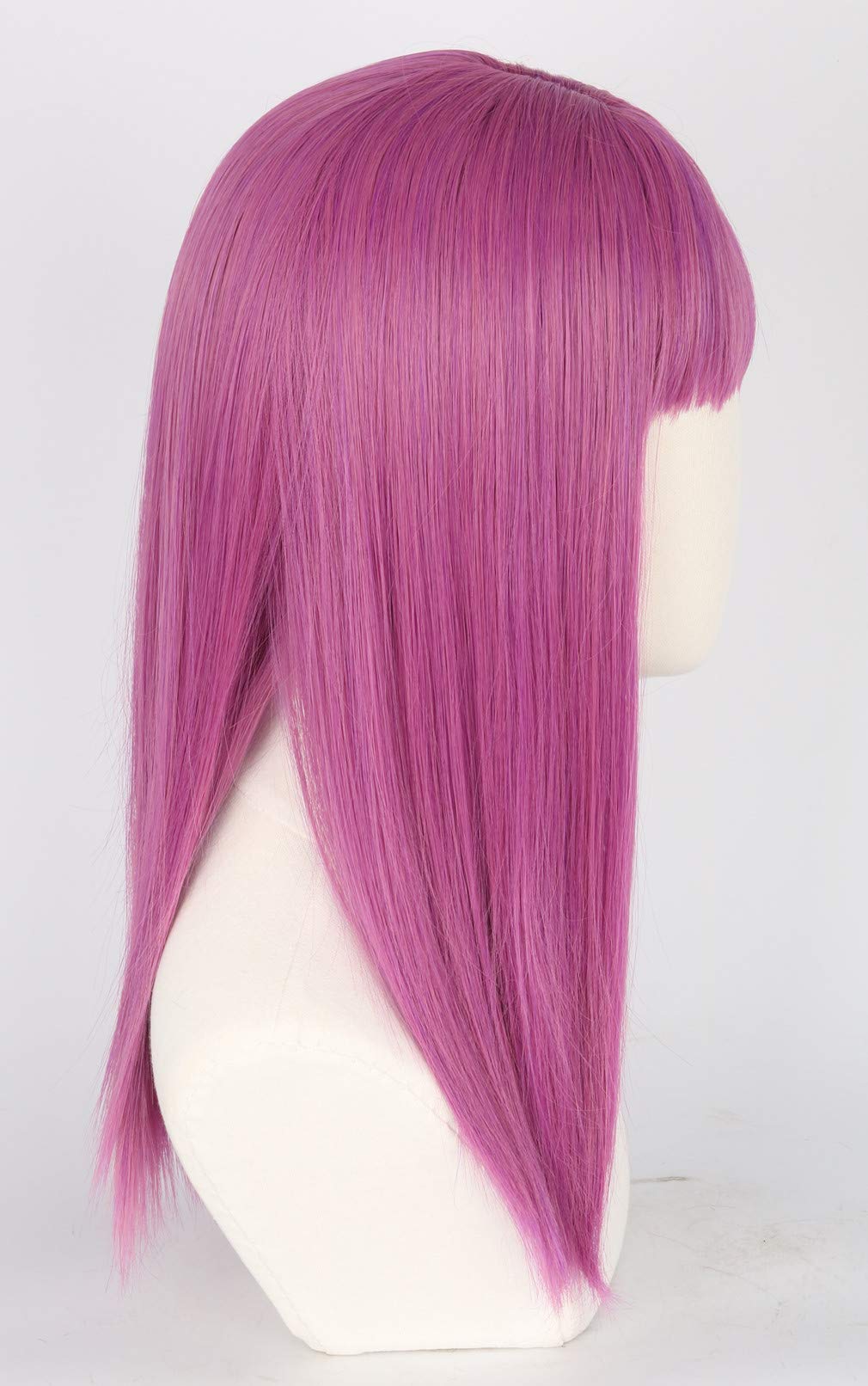 Topcosplay Kids Girls Wig Purple Long Straight Cosplay Wig Halloween Costumes Wigs