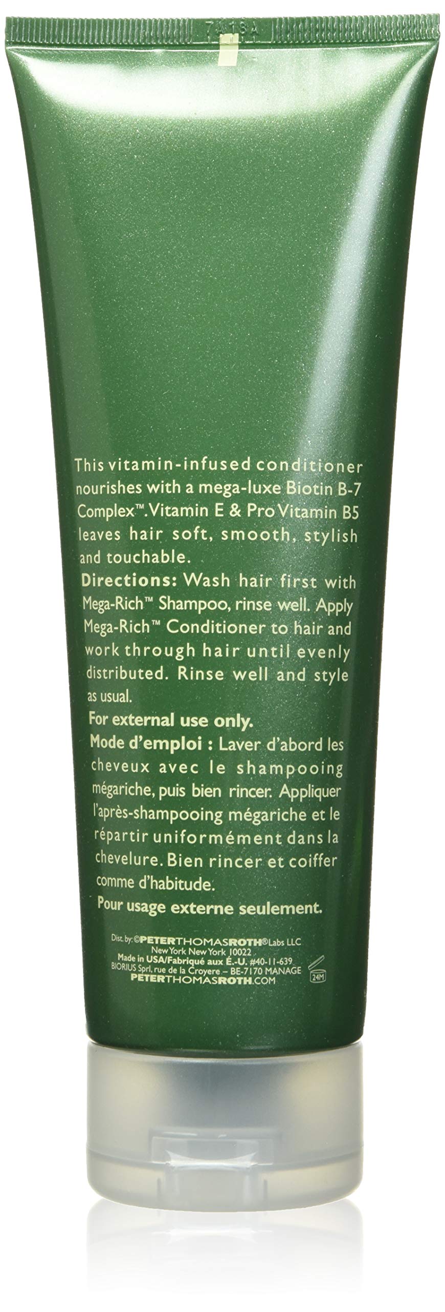 Peter Thomas Roth Mega-Rich Nourishing Conditioner, Biotin B-7 Complex Conditioner For Softer, Smoother, Healthier-Looking Hair,
