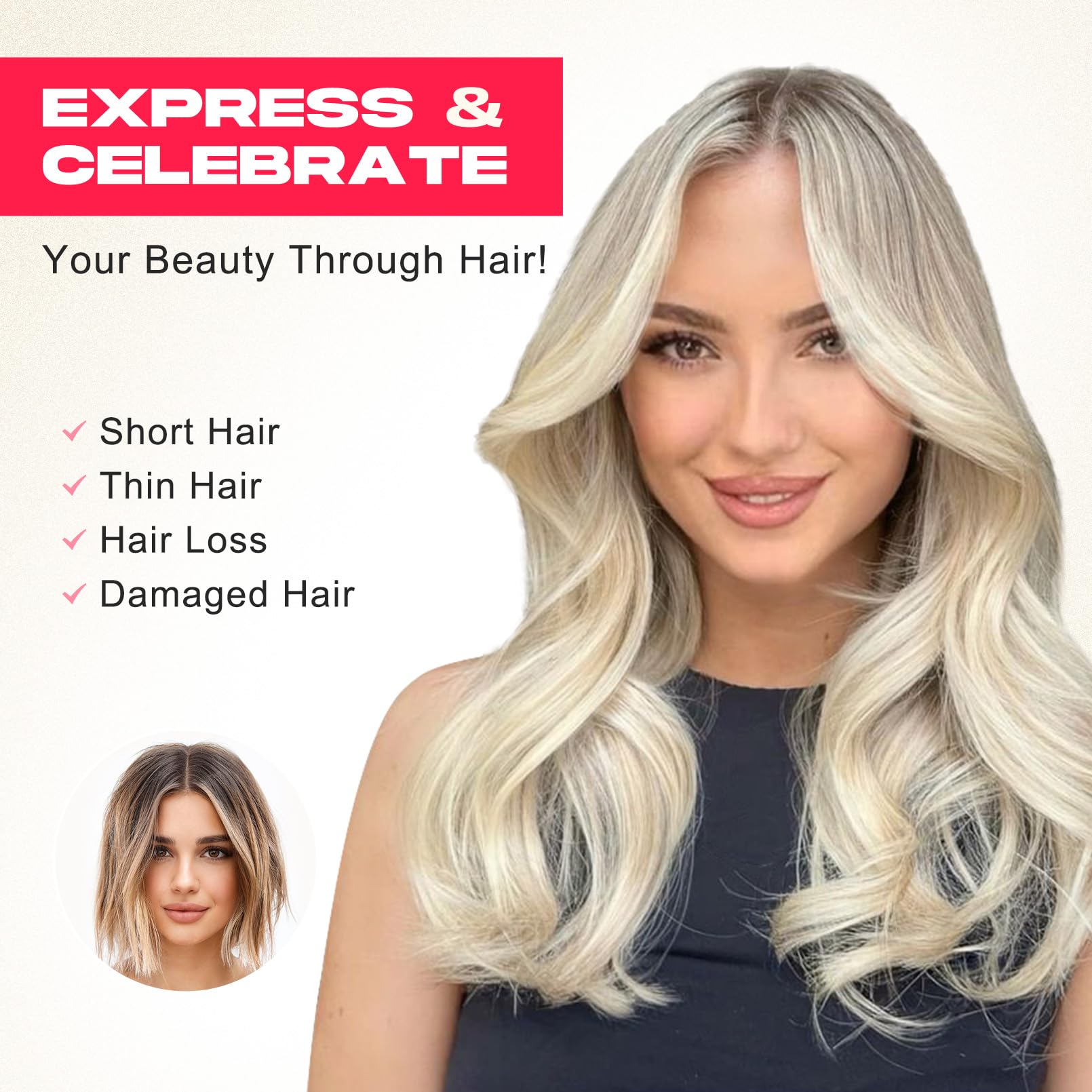 Ntynty Clip In Hair Extensionss, 4Pcs Hair Extensions 14'' Short Layered Cut Hair Extensions Invisible Lace Weft Natural Soft Ha