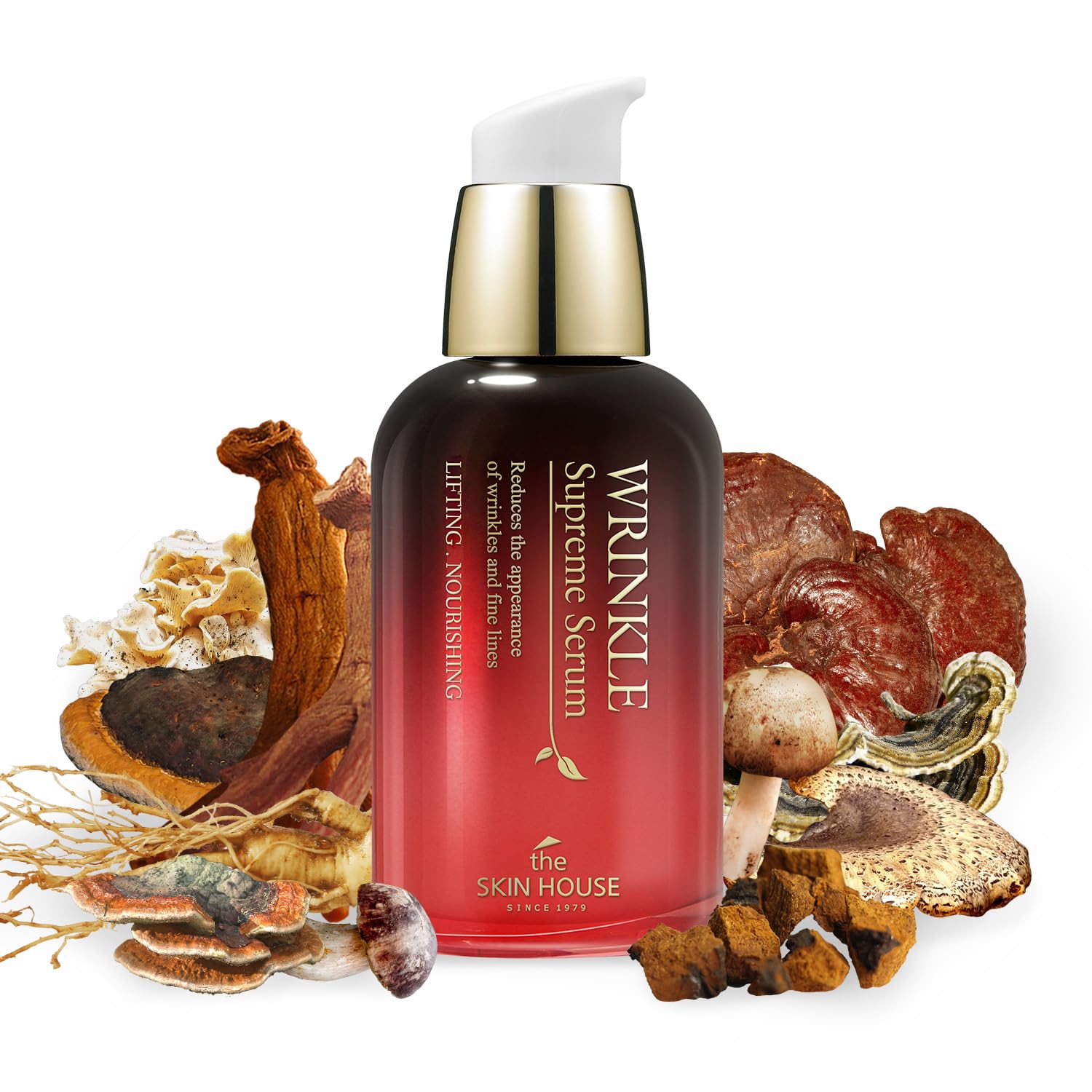 The Skin House Wrinkle Supreme Serum 0.67 Fl. Oz. Fermented Red Ginseng Skin Rejuvenating Face Serum | Korean Skin Care, K-Beaut