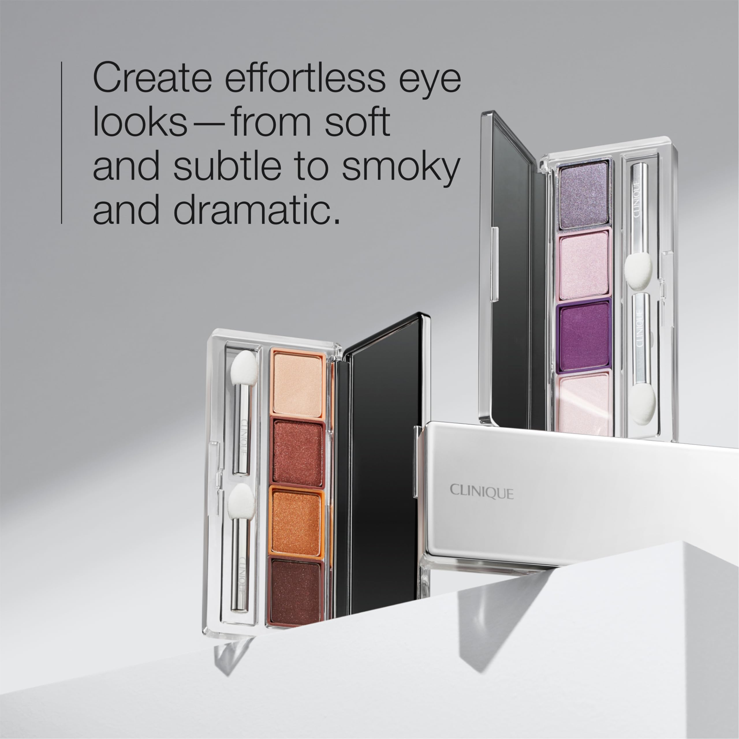 Clinique All About Shadow Quad | Long Lasting, Crease + Fade Resistant + Safe For Sensitive Eyes, On Safari