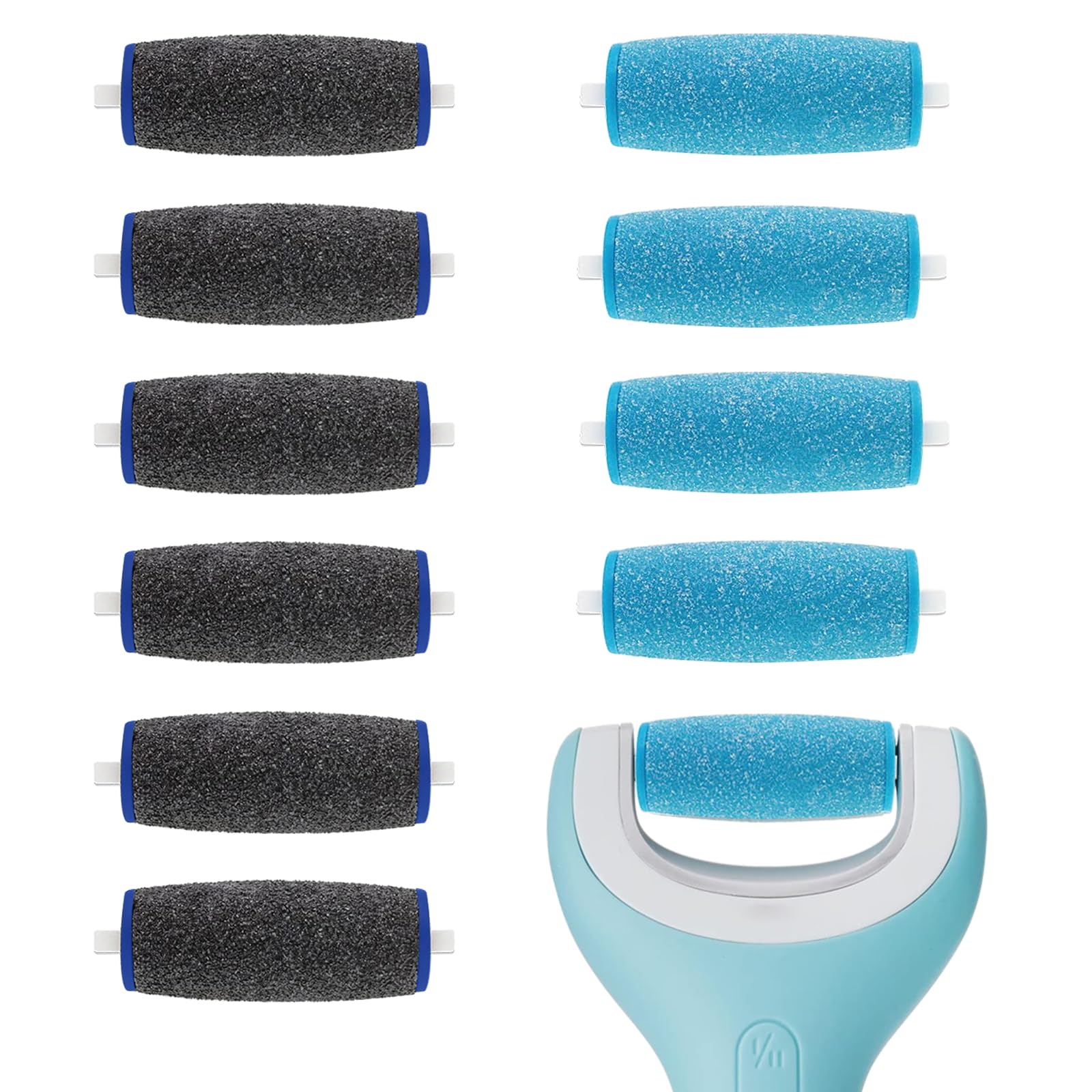 11 Pack Replacement Roller Heads For Amope Pedi Perfect Refills Electronic Foot File, Include 6 Extra Coarse & 5 Regular Coarse