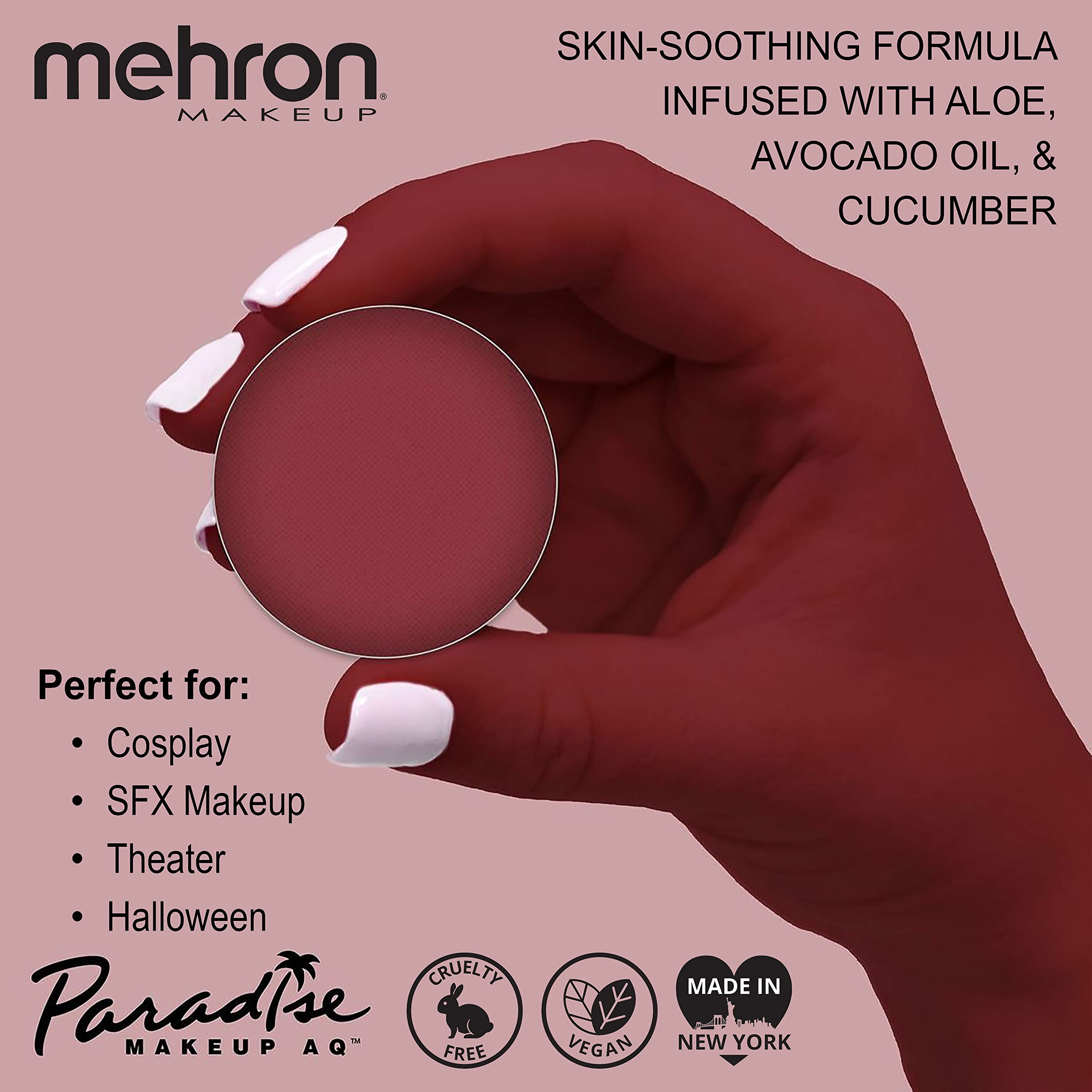 Mehron Makeup Paradise Makeup Aq Refill Size | Stage & Screen, Face & Body Painting, Beauty, Cosplay, And Halloween | Water Acti