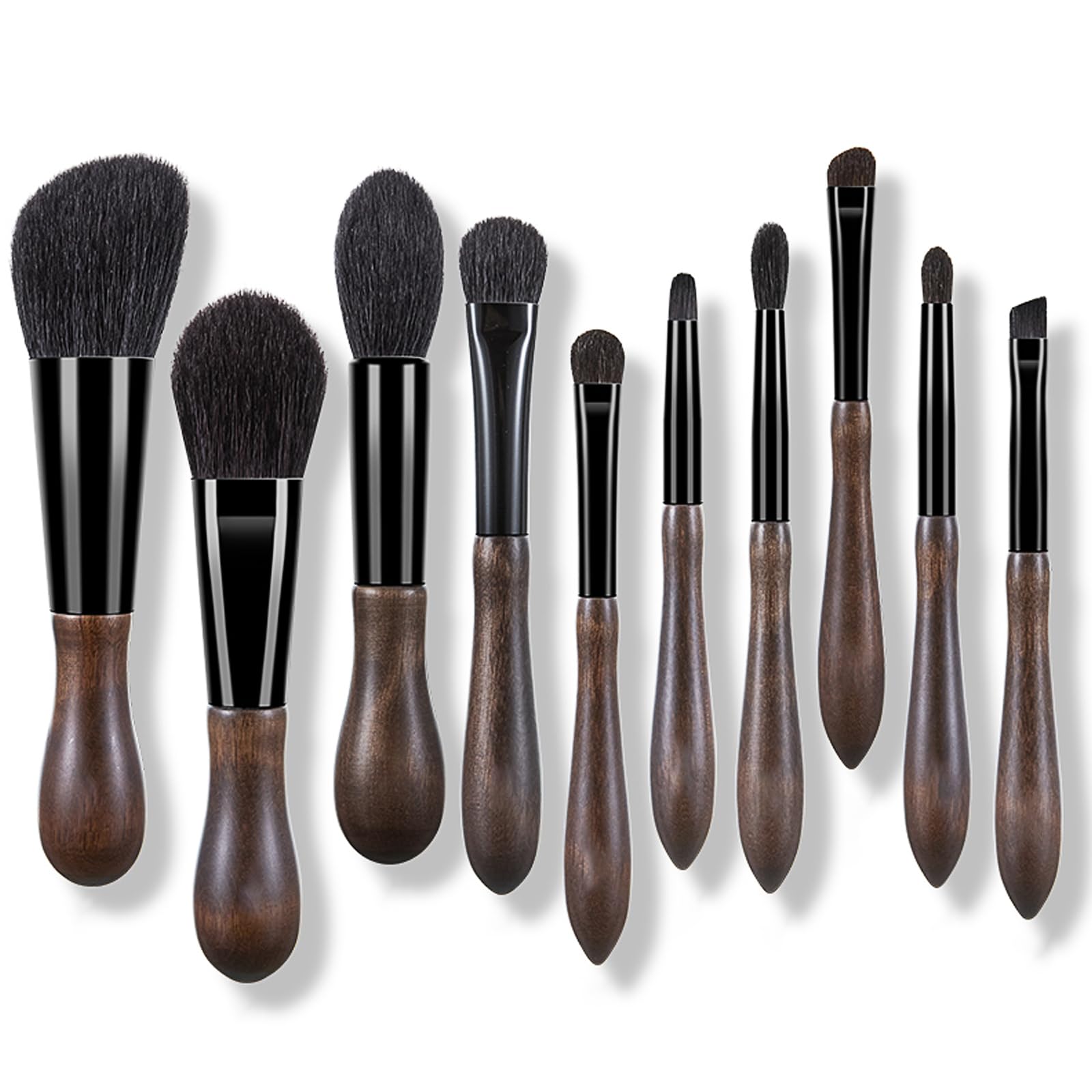 Natural Goat Hair Make up Brushes Set Professional, Makeup Artists' Premium Beauty Real Soft Makeup Brushes, Ultra Natural Brist