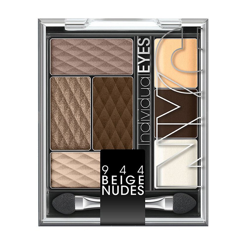 N.Y.C. New York Color Individual Eyes Eyeshadow Palette, Beige Nudes, 0.126 Ounce
