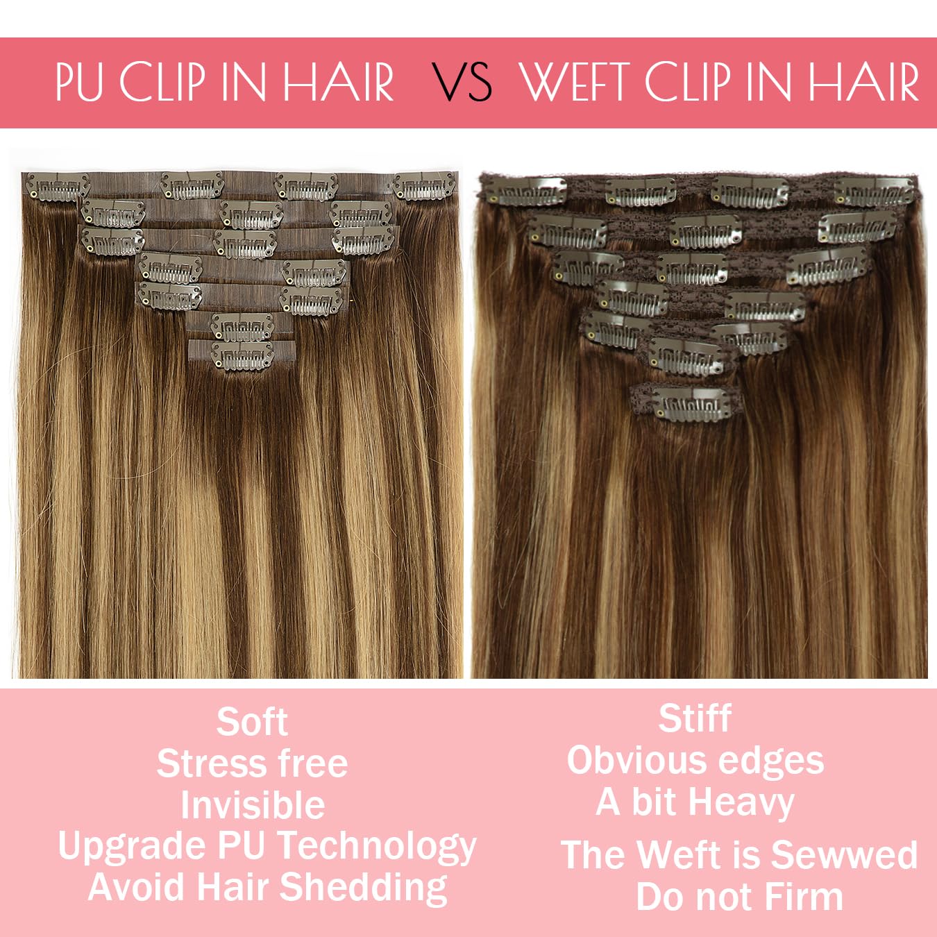 Seamless Clip In Remy Hair Extensions Human Hair Invisible Pu Skin Weft Ombre Chocolate Brown To Caramel Blonde With Brown Roots