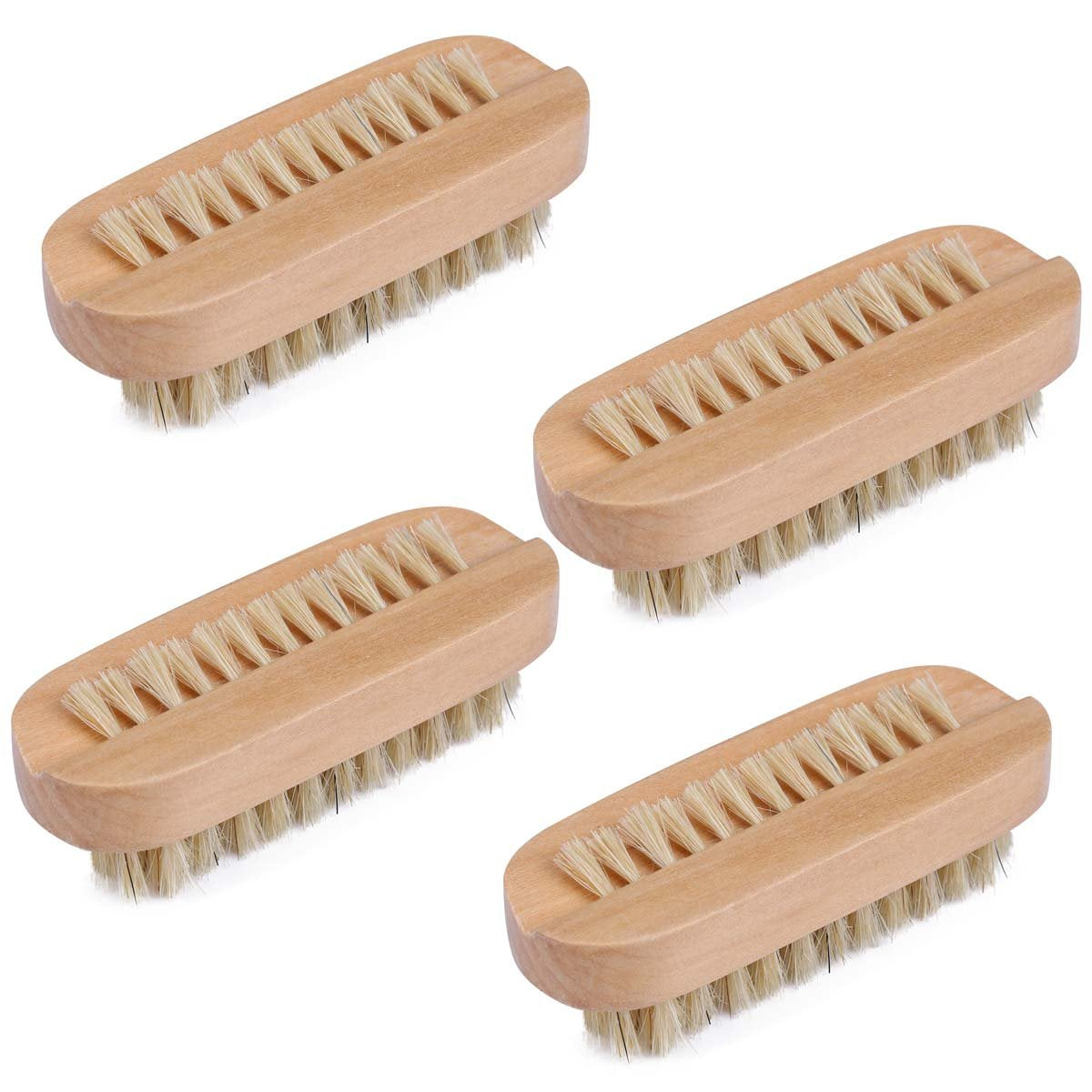 Tbestmax Wood Nail Brush Set - 4 Pack for Manicure & Pedicure, Model Tbestmax2726