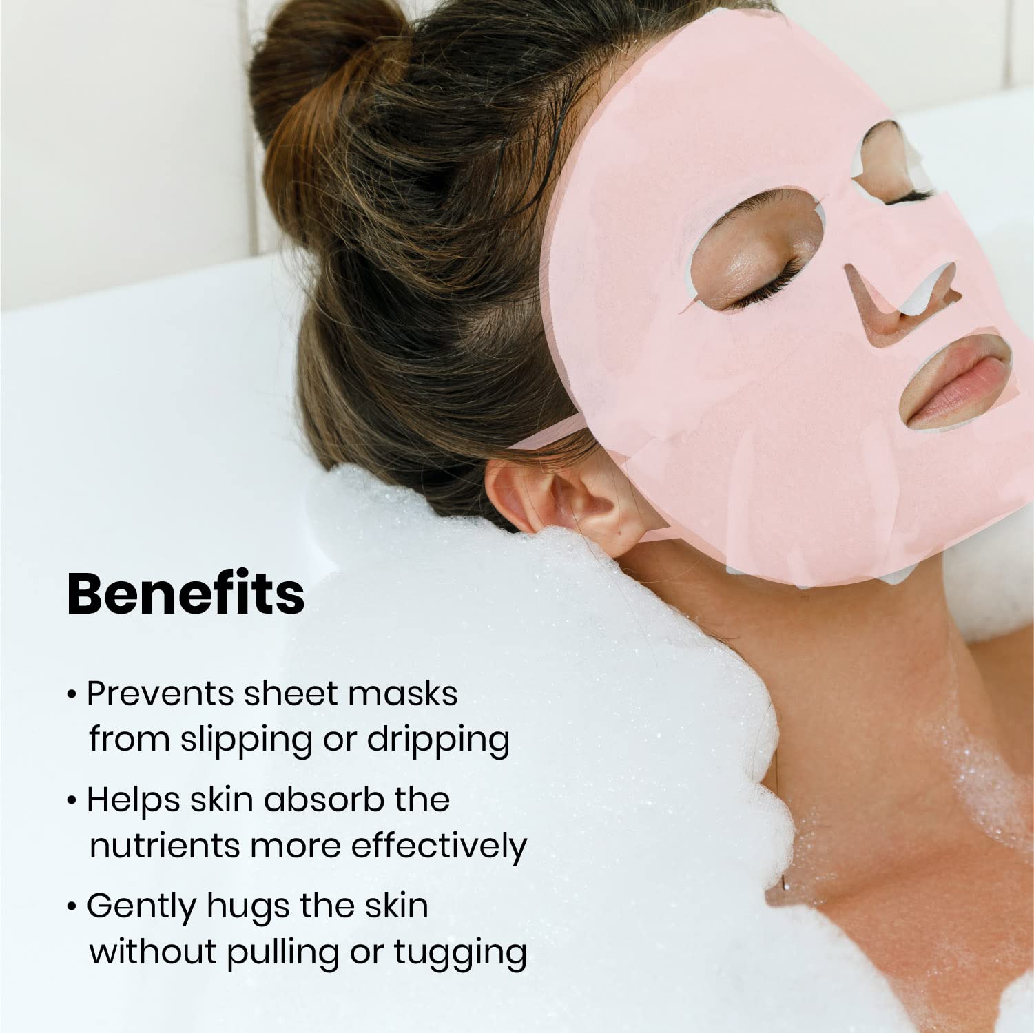 Lindo Silimask - Reusable Anti-Wrinkle Silicone Face Mask Holder For Sheet Masks, Moisturizing Facial Mask Cover, Prevent Evapor