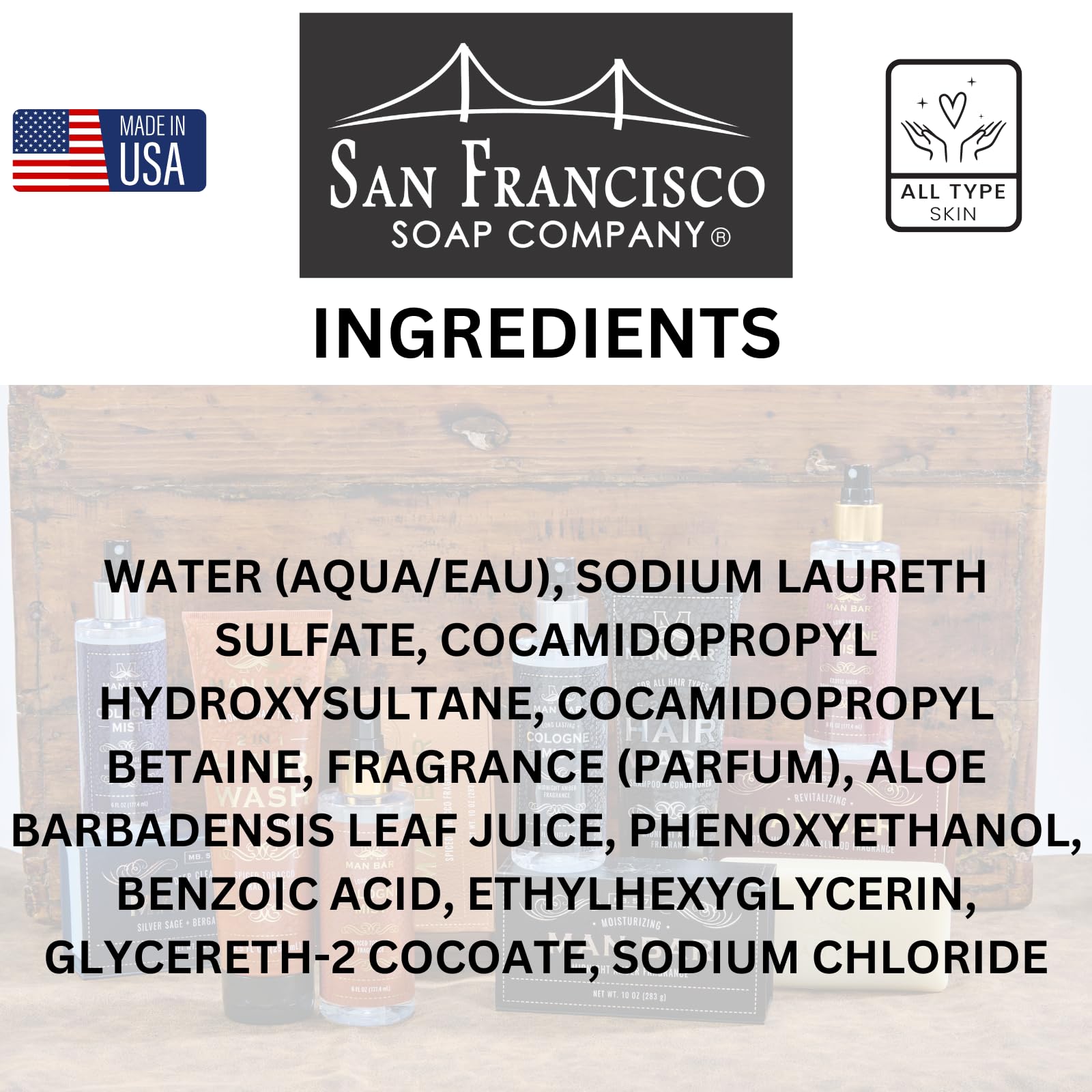 San Francisco Soap Company Mid Century Santa Hand Soap (17 Fl Oz) | Balsam Fir | Dye-Free Hand Soap | Perfect Holiday Gift | Uni
