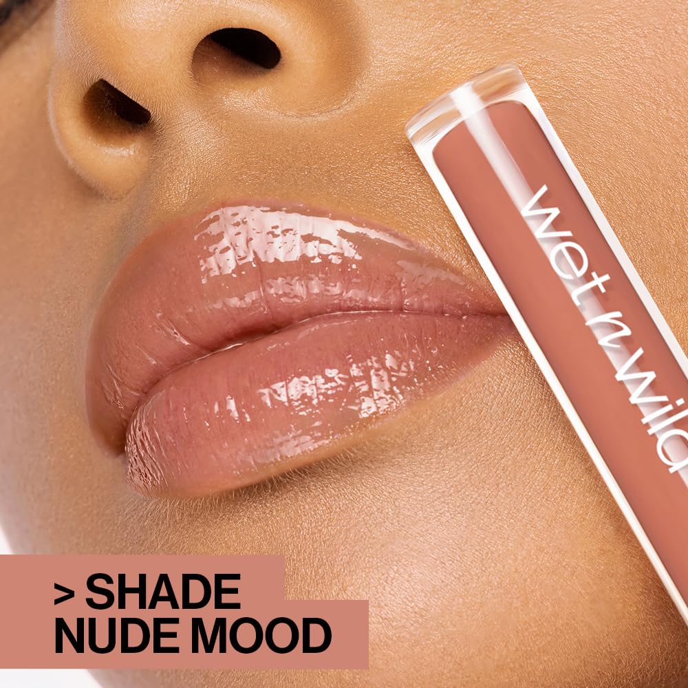 wet n wild Mega Slicks Lip Gloss - Long Lasting, High Shine, Hyaluronic Acid - 1 Count - Snuggle Sesh