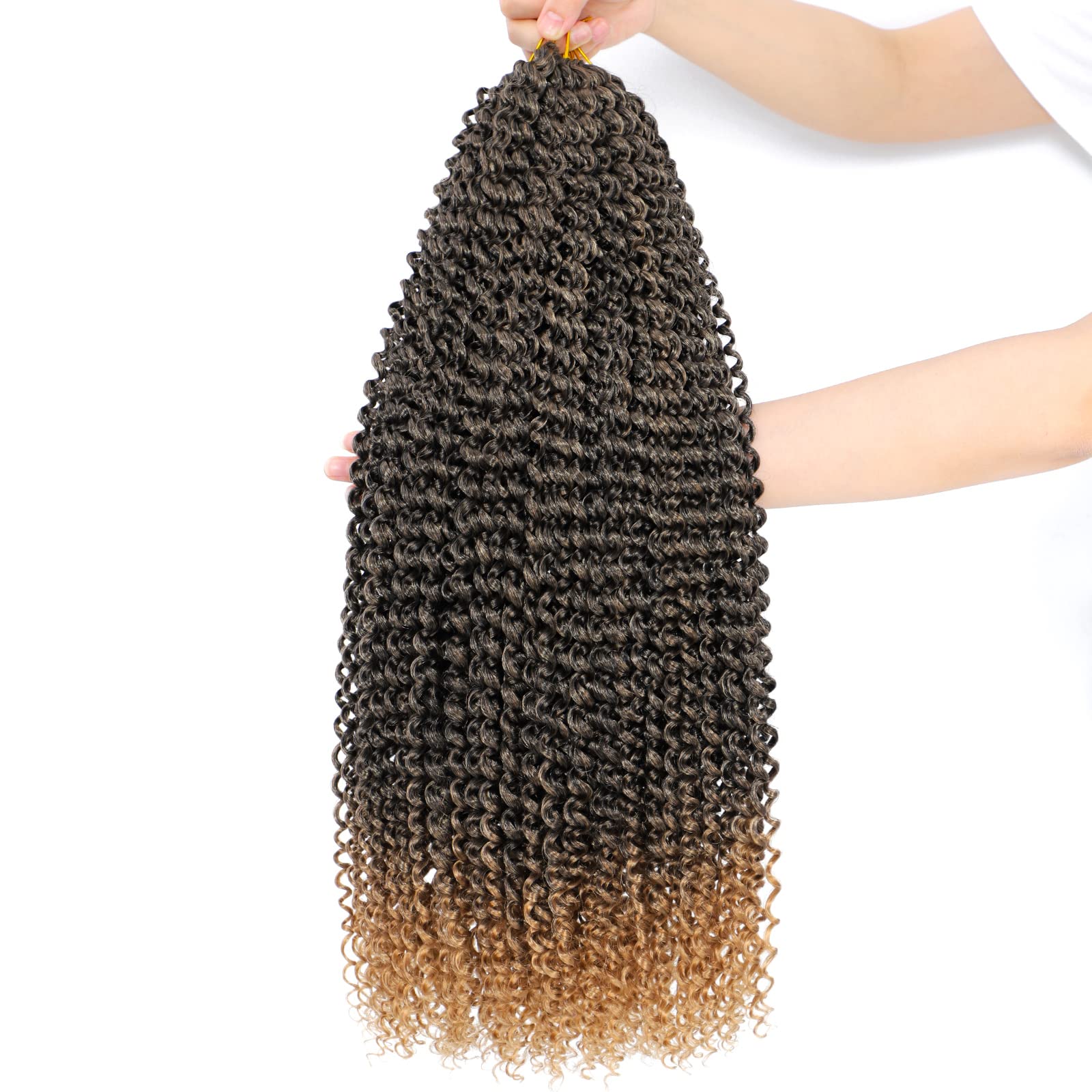Dansama 6 Packs Passion Twist Hair Water Wave Braiding Hair For Butterfly Style Crochet Braids Bohemian Hair Extensions (24Inch,