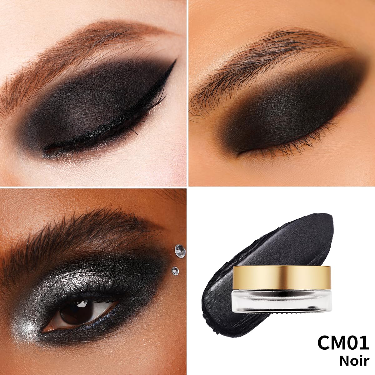 Oulac Matte Eyeshadow Black Eyeshadow Matte Finish Blendable Smokey Eye Eyeshadow Highly Pigment, Waterproof &Longwear Up To 12H