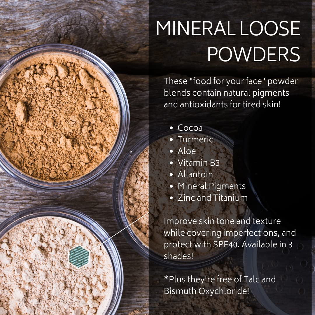 RD ALCHEMY - MEDIUM - 100% Natural & Organic Mineral Loose Powder - Best lightweight Concealer or Foundation with buildable cove