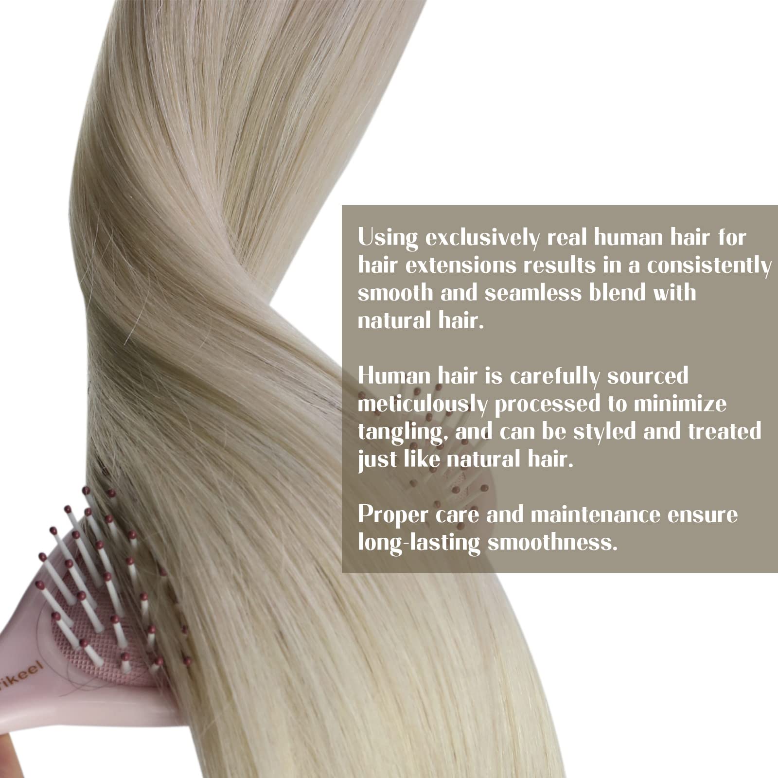 Sunny Blonde Human Hair Weft Extensions Platinum Blonde Sew In Hair Extensions Real Human Hair 22inch 100G Weft Hair Extensions