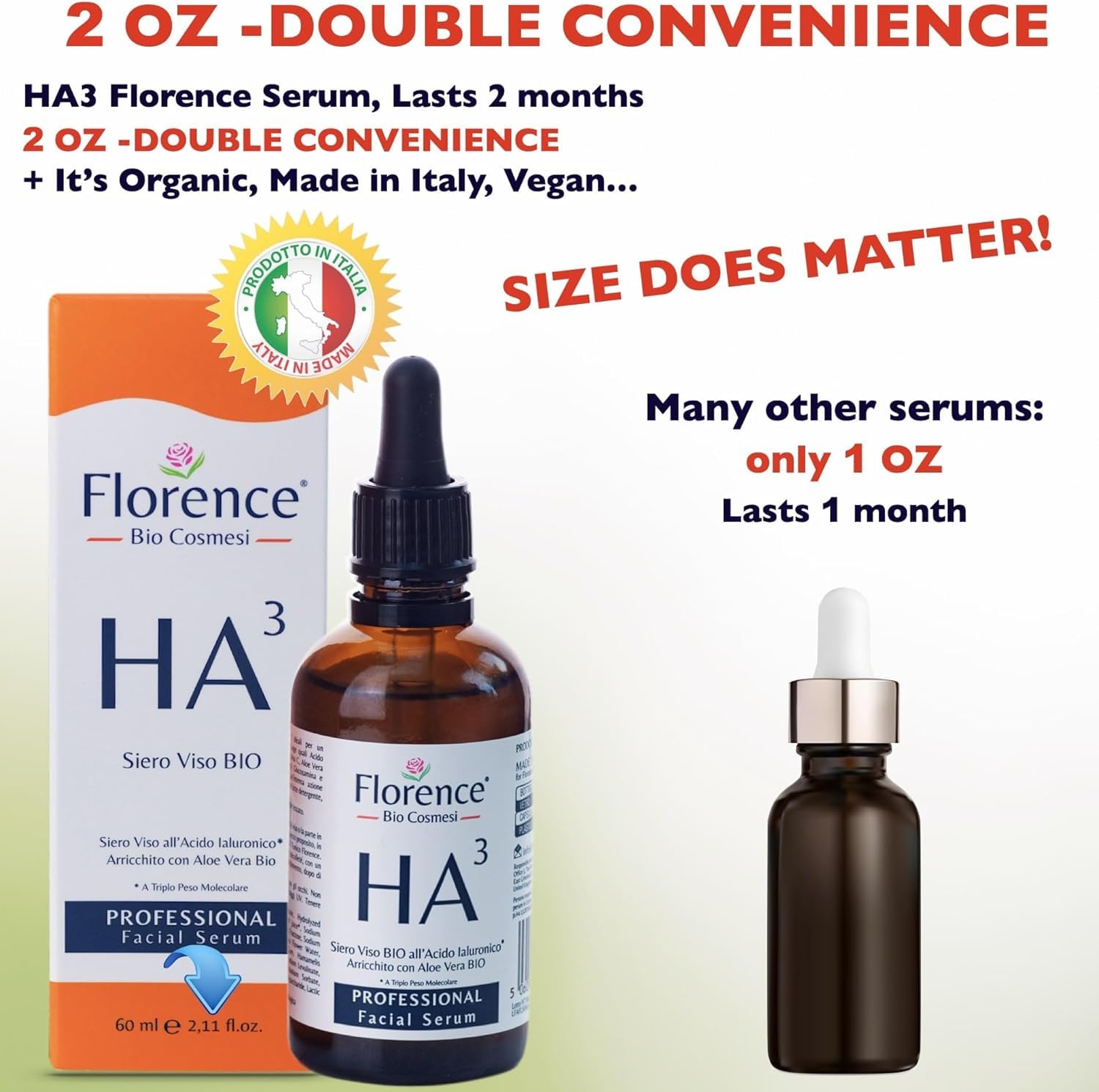 Hyaluronic Acid Serum for Face - 100% Pure with Niacinamide. Anti-Aging, Hydrating Facial Serum for Plumper, Smoother Skin - Cla