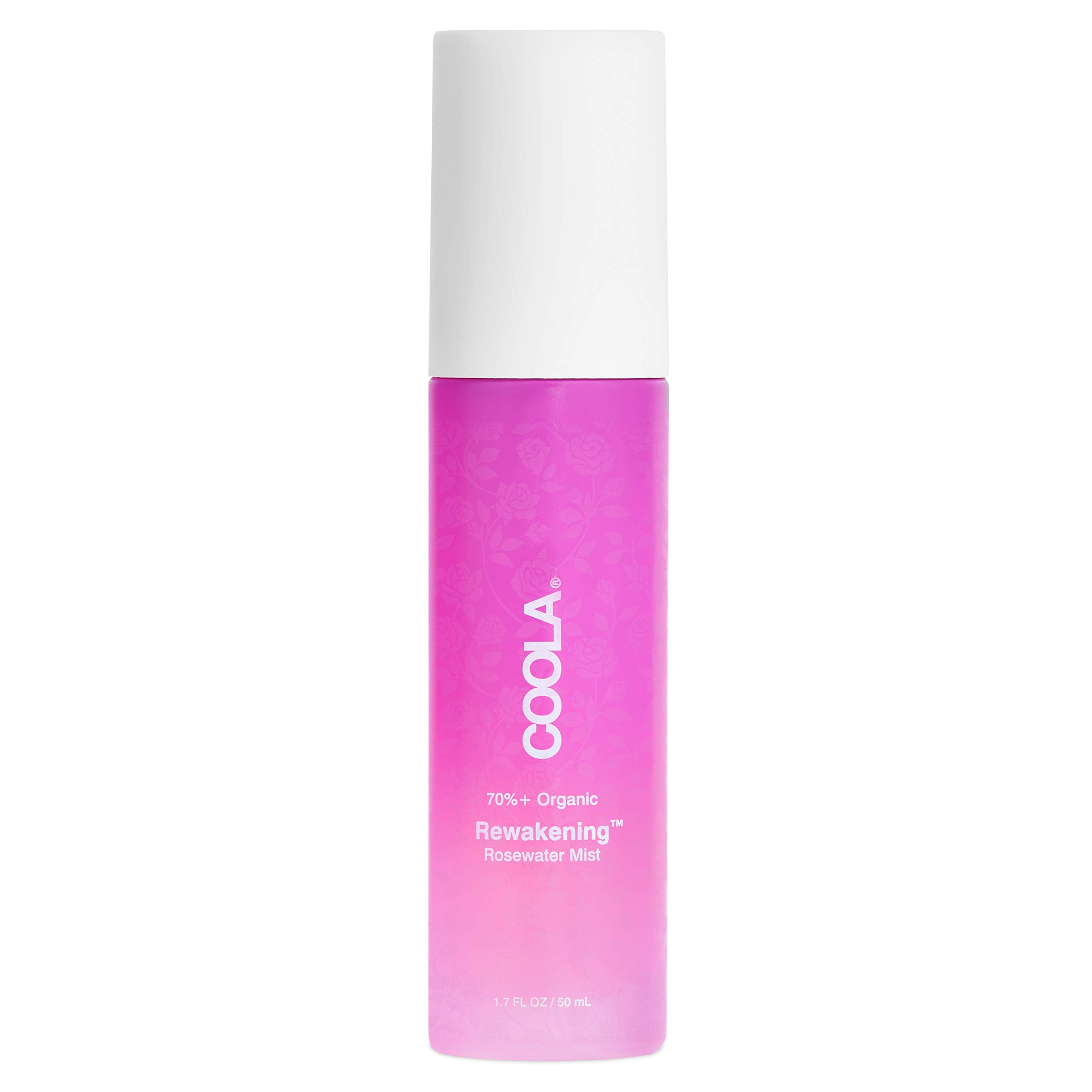 COOLA Organic Rewakening Rosewater Mist Face Spray, Dermatologist Tested Skin Barrier Protection with Ginseng & Green Tea Extrac