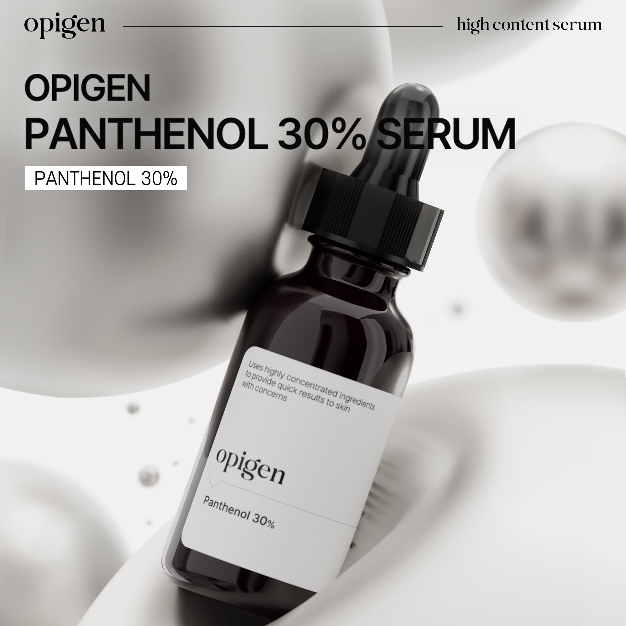 Opigen D-Panthenol 30% Serum Plumps & Hydrates, Repairs Skin Barrier 1oz Korean Skin Care
