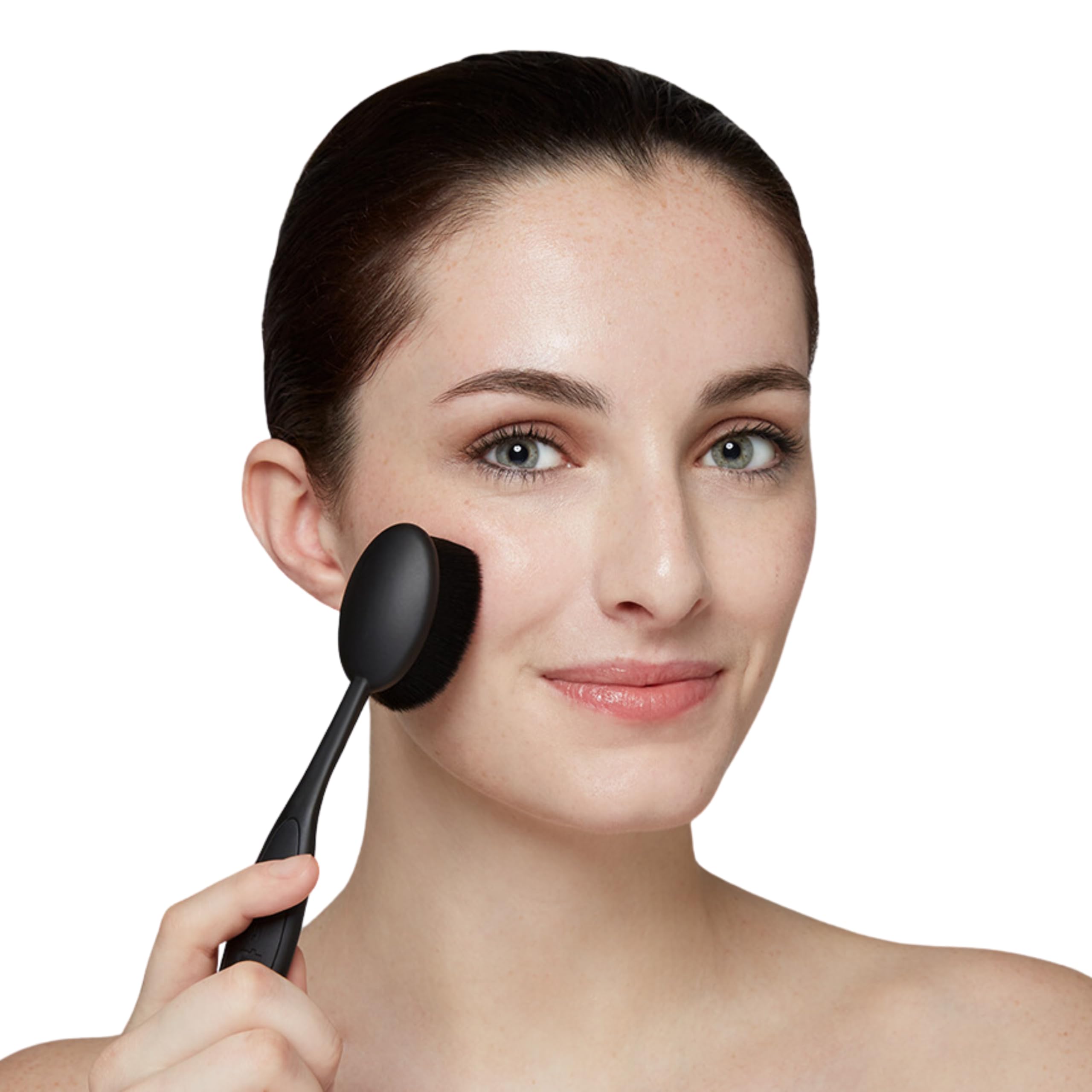 Artis Elite Black Oval 7 Brush | Oval Makeup Brush | Luxury Synthetic Foundation Brush | Ideal For Foundation, Spf, Skincare | U