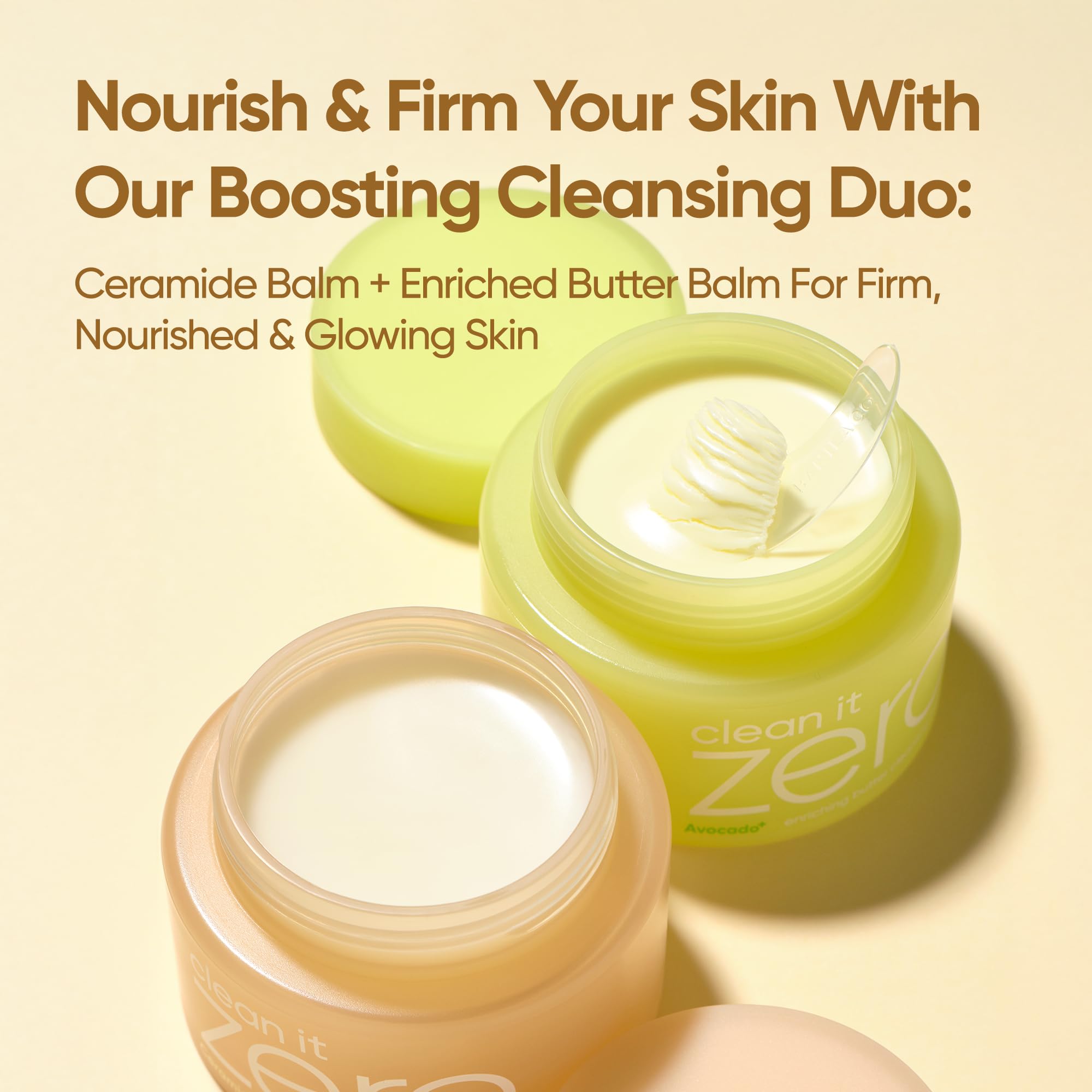 BANILA CO Clean it Zero Barrier Boosting Balm Duo | Enriching Butter & Firming Cleansing Balms for Dry & Sensitive Skin | Hydrat