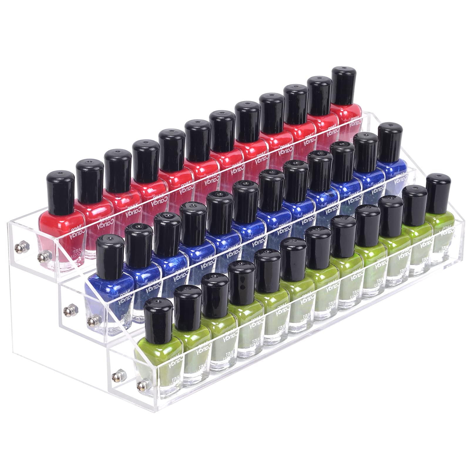 Umirokin Nail Polish Rack 3 Tier Acrylic Display Stand Holder Nail Polish Organizer Essential Oil Storage Paint Shelf Holds Up t