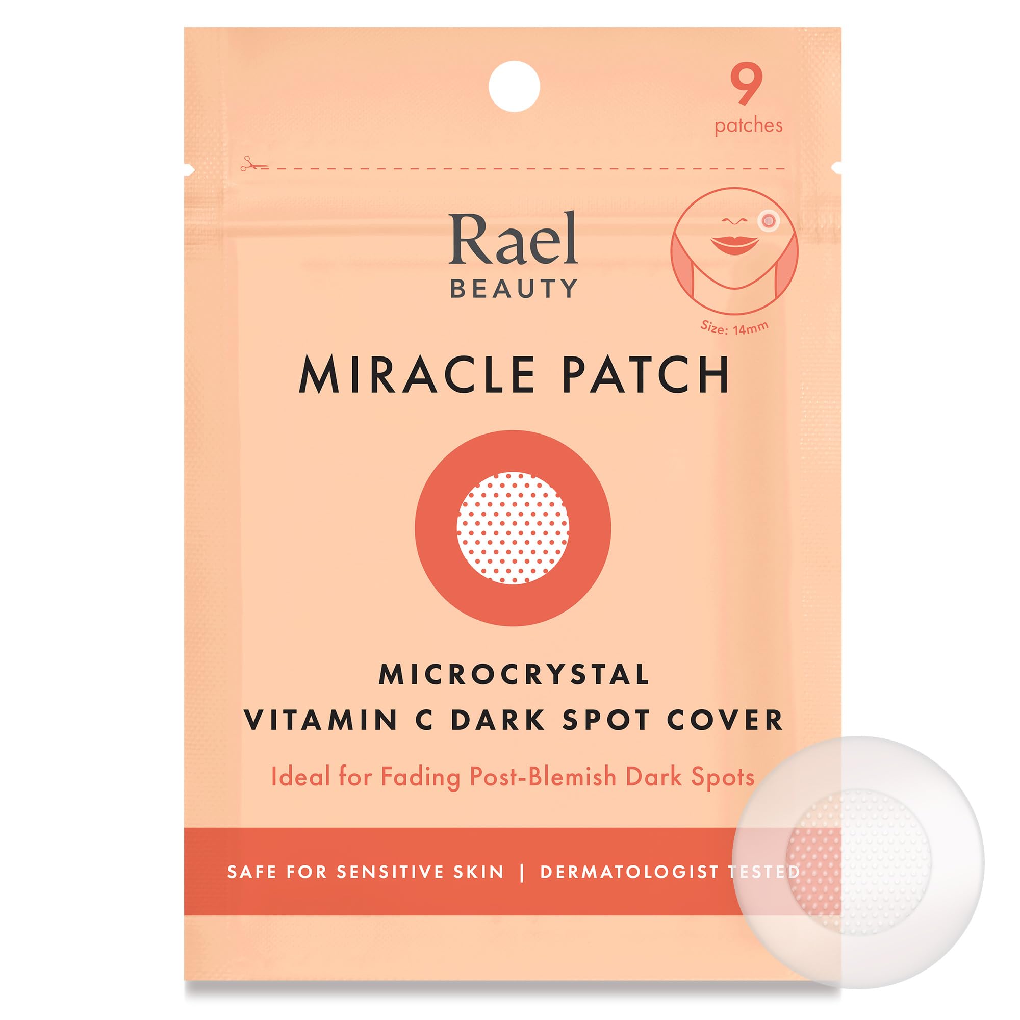 Rael Miracle Microcrystal Dark Spot Cover - Hydrocolloid, Post Acne Dark Spots, Skin Care, With Skin Brightening Ingredients (6