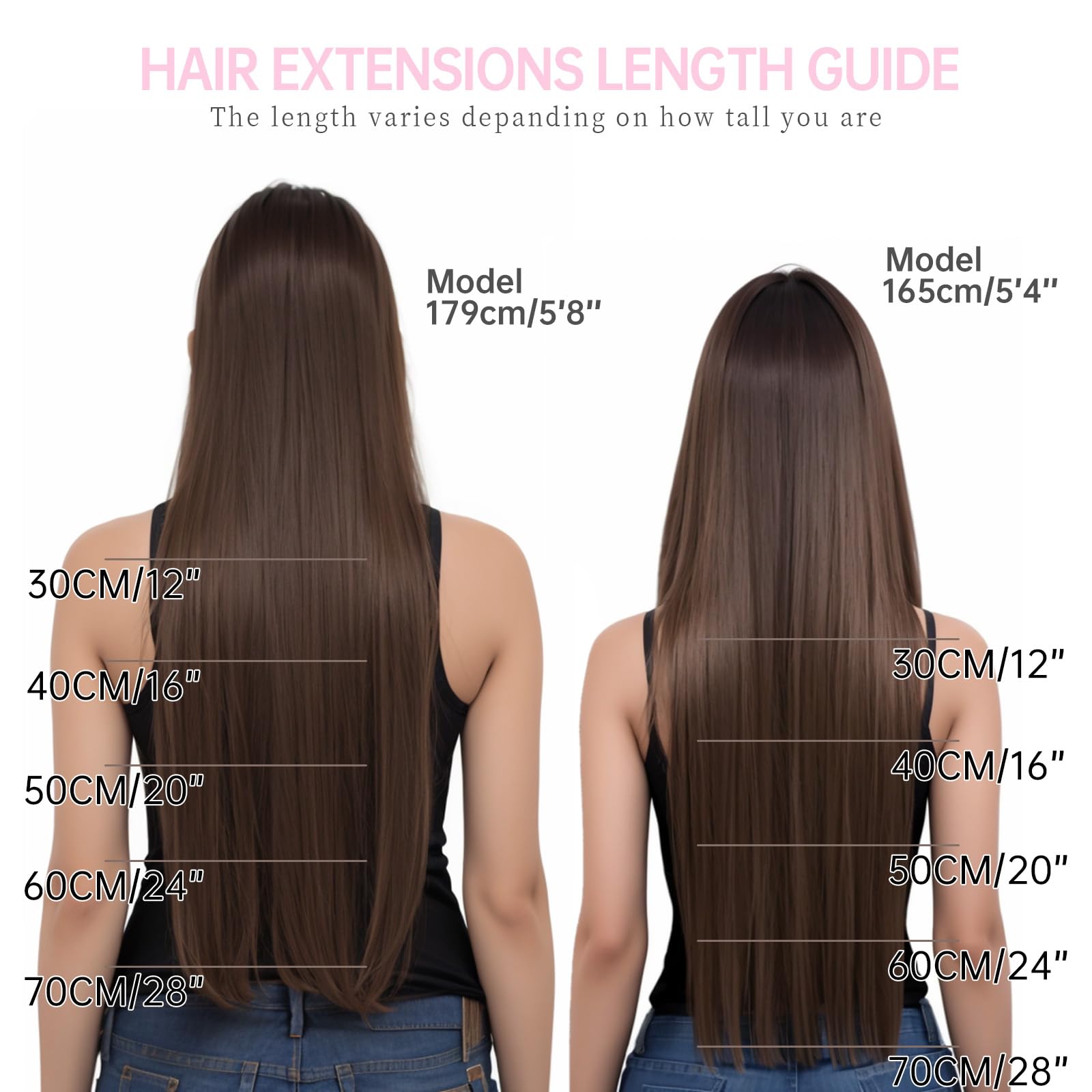 Befana Balayage Dark Brown To Chestnut Brown Clip In Hair Extensions,100% Real Human Hair,12Inch 7Pcs 70G P2/6/T2 Straight Silky