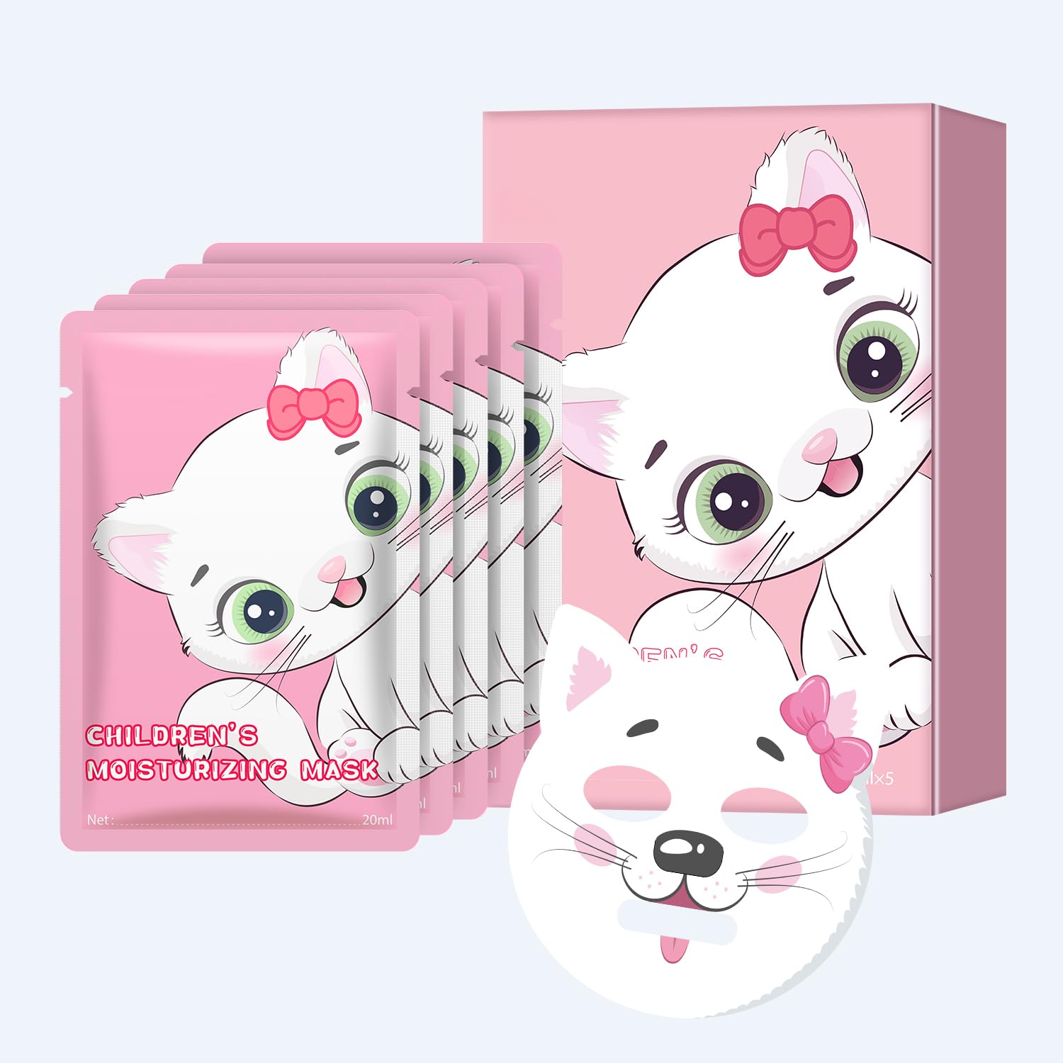 Irev Sheet Mask Skin Care, Animal Character Sheet Masks, Face Mask Skincare, Beauty Facial Mask Spa Face Mask, Soothing Face She