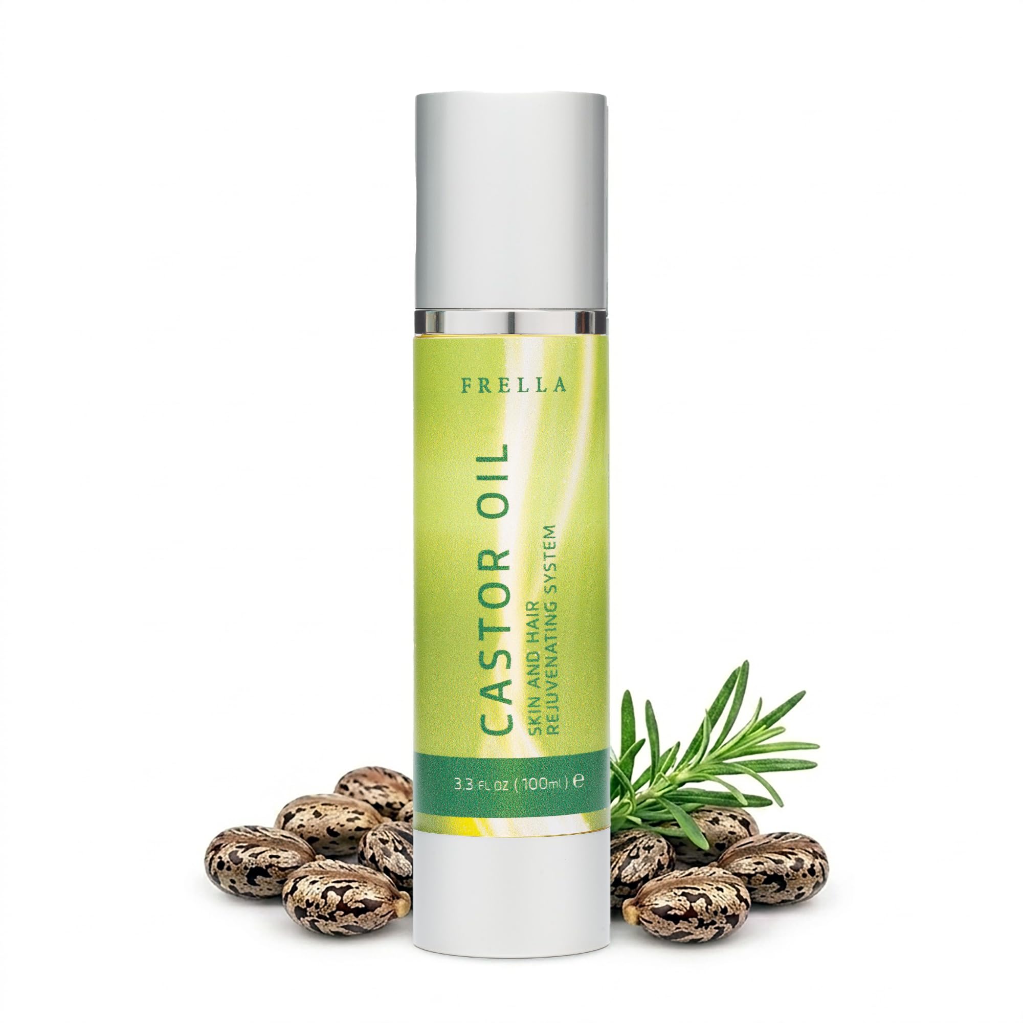 Frella Castor Oil, Hair, Eyebrows, Eyelashes & Skin Moisturizer, Travel Pack Botanic Moisturizing Oil, plantbased ingredient, F