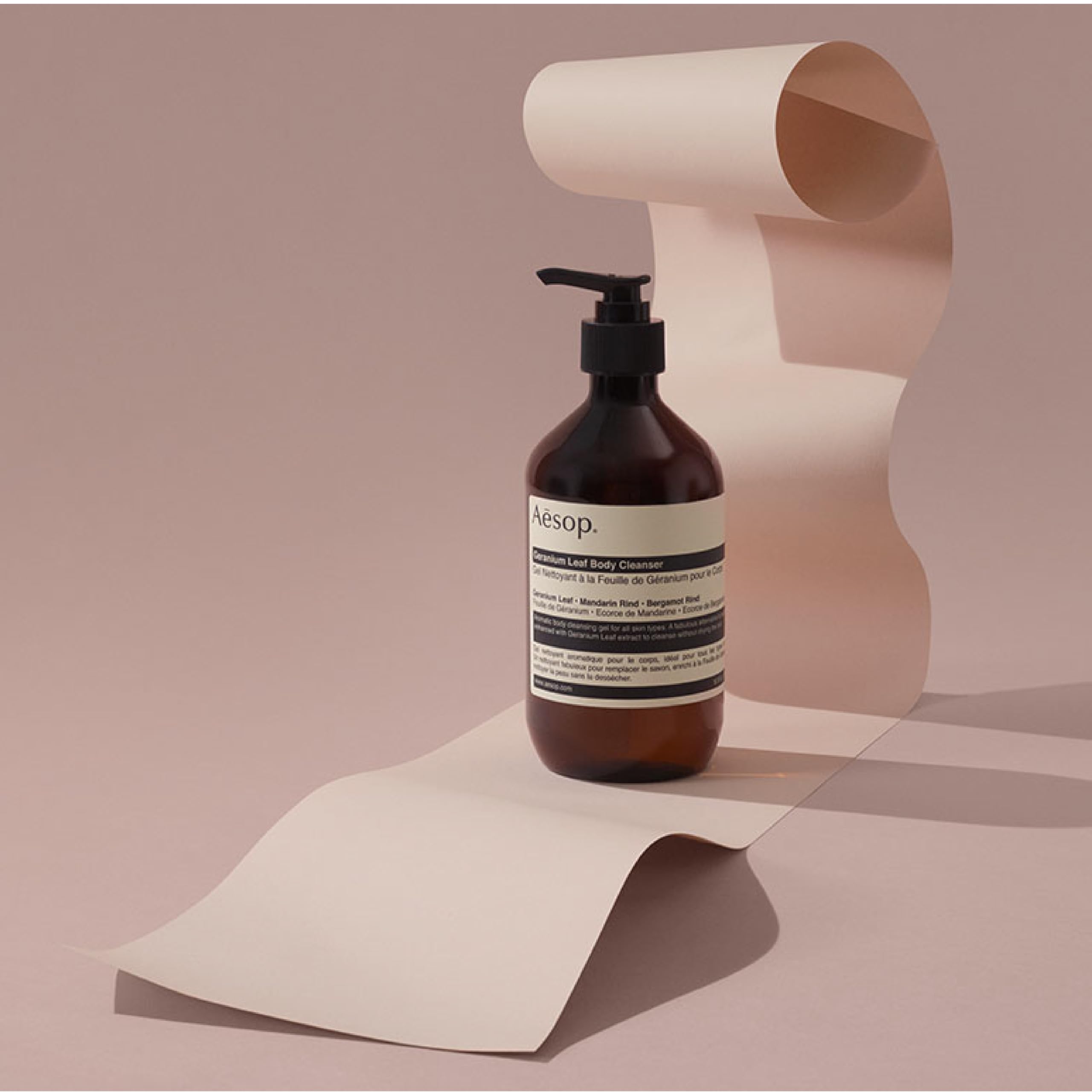 Aesop Geranium Leaf Body Cleanser | Non-drying Gentle Cleanser | Geranium Leaf, Mandarin Rind, Bergamot Rind | 16.9 oz / 500mL (