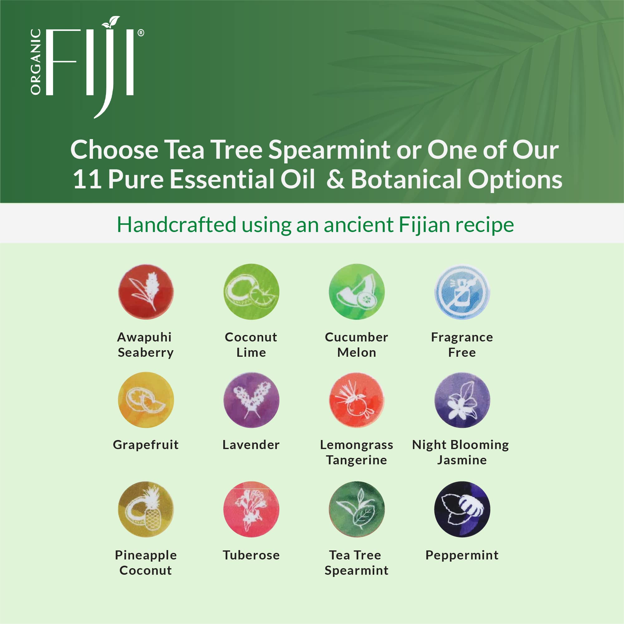Coco Fiji Soap Bar for Face and Body Infused With Organic Coconut Oil, Tea Tree Spearmint Essential Oil, Natural Soap for Moistu