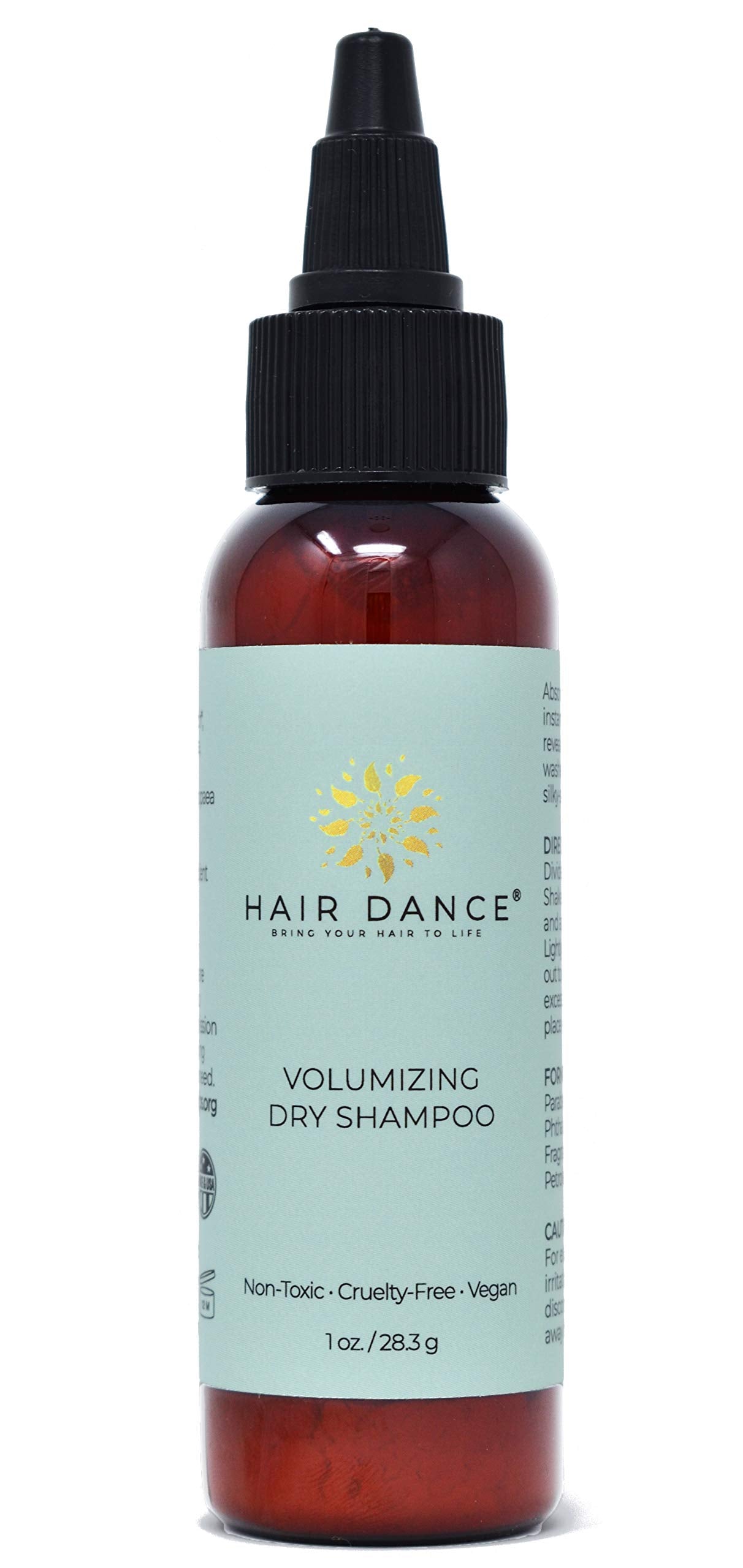 Dry Shampoo Volume Powder | Natural & Organic Ingredients | Non-Aerosol | Made in USA | Talc & Corn Free | For Blonde and Dark H