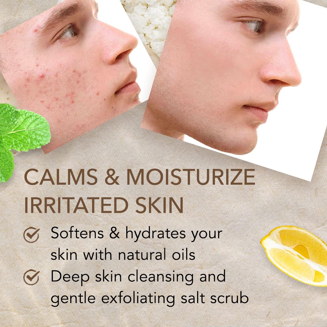 O Naturals Exfoliating Lemon Oil Dead Sea Salt Deep-cleansing Face & Body Scrub Anti-cellulite Tones Helps Oily Skin, Acne, Ingr